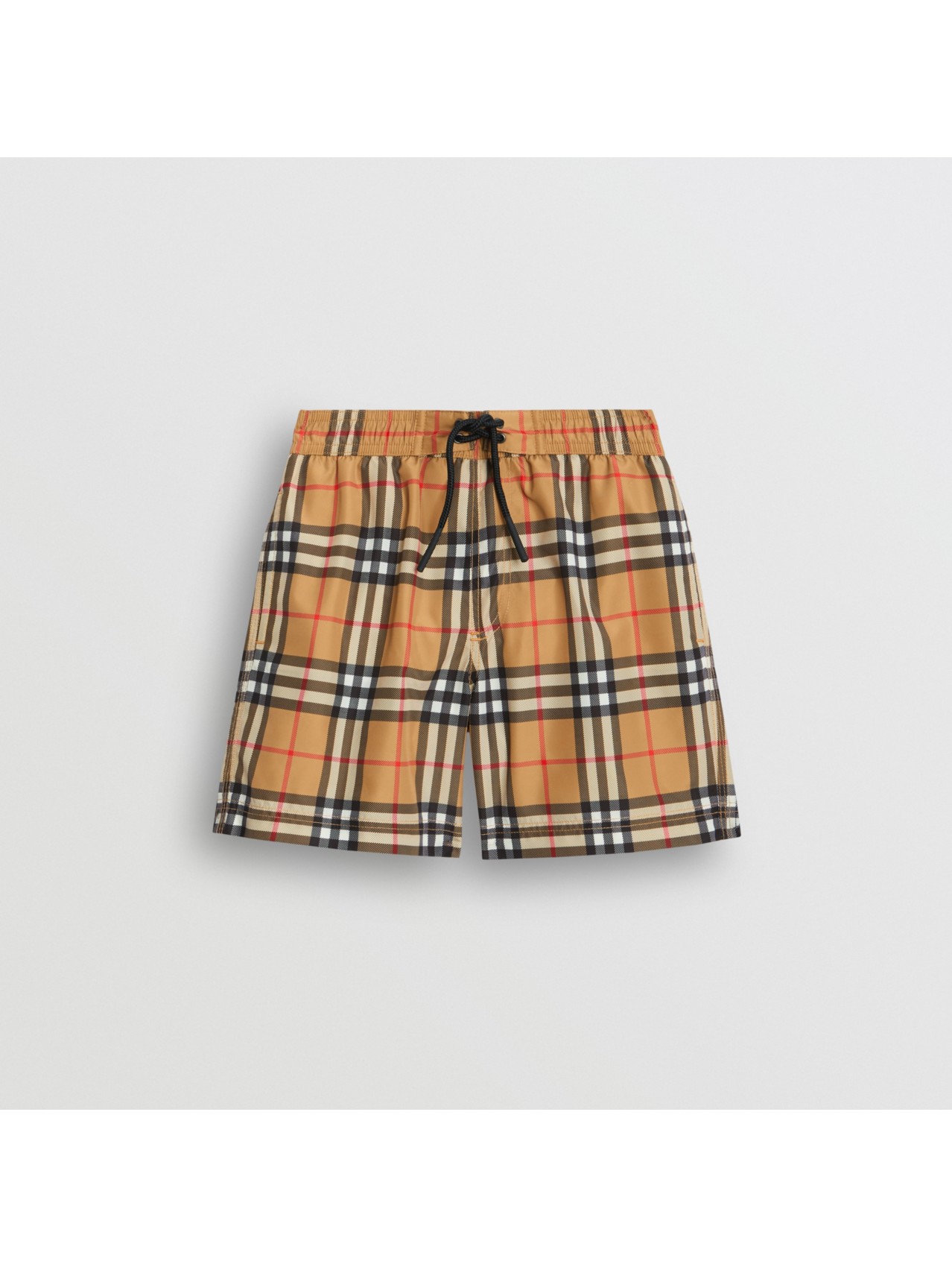 Short de bain à motif Vintage check in Jaune Antique