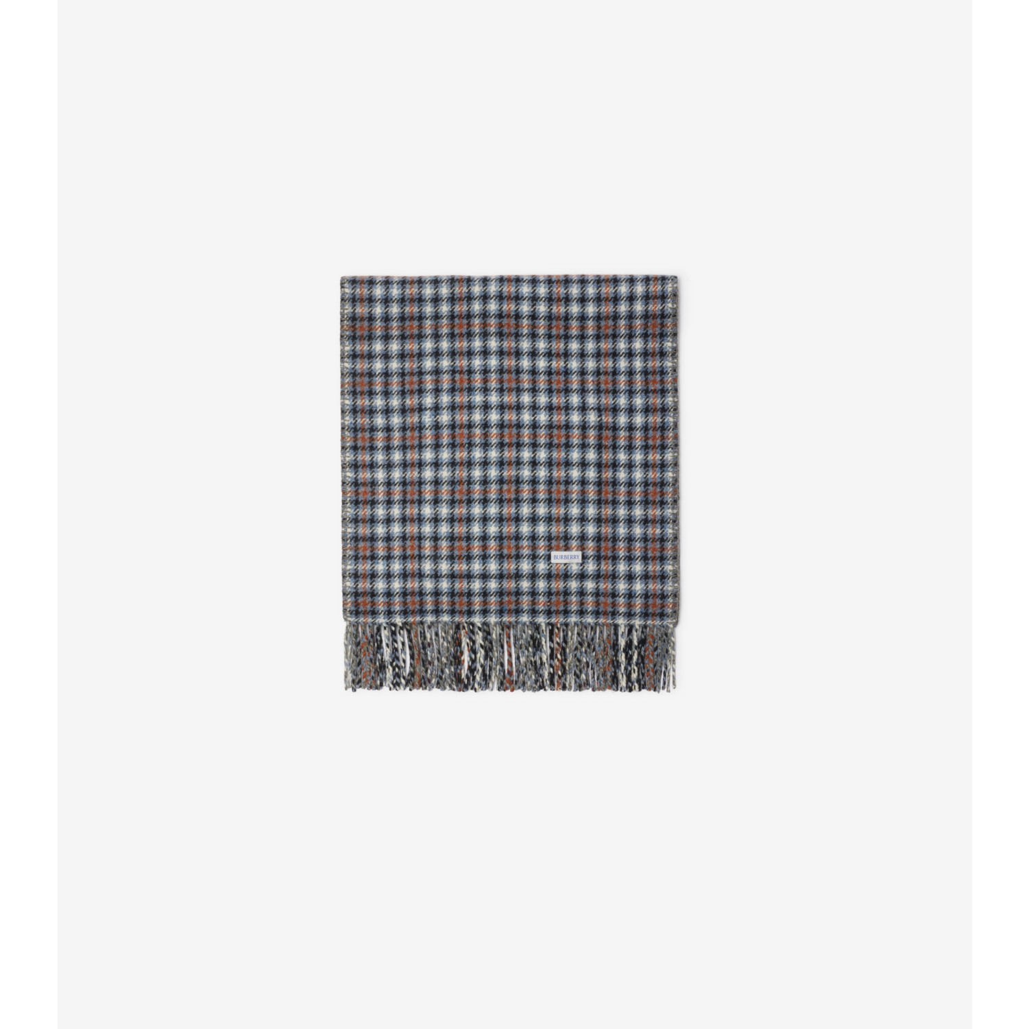 Reversible Check Cashmere Wool Scarf