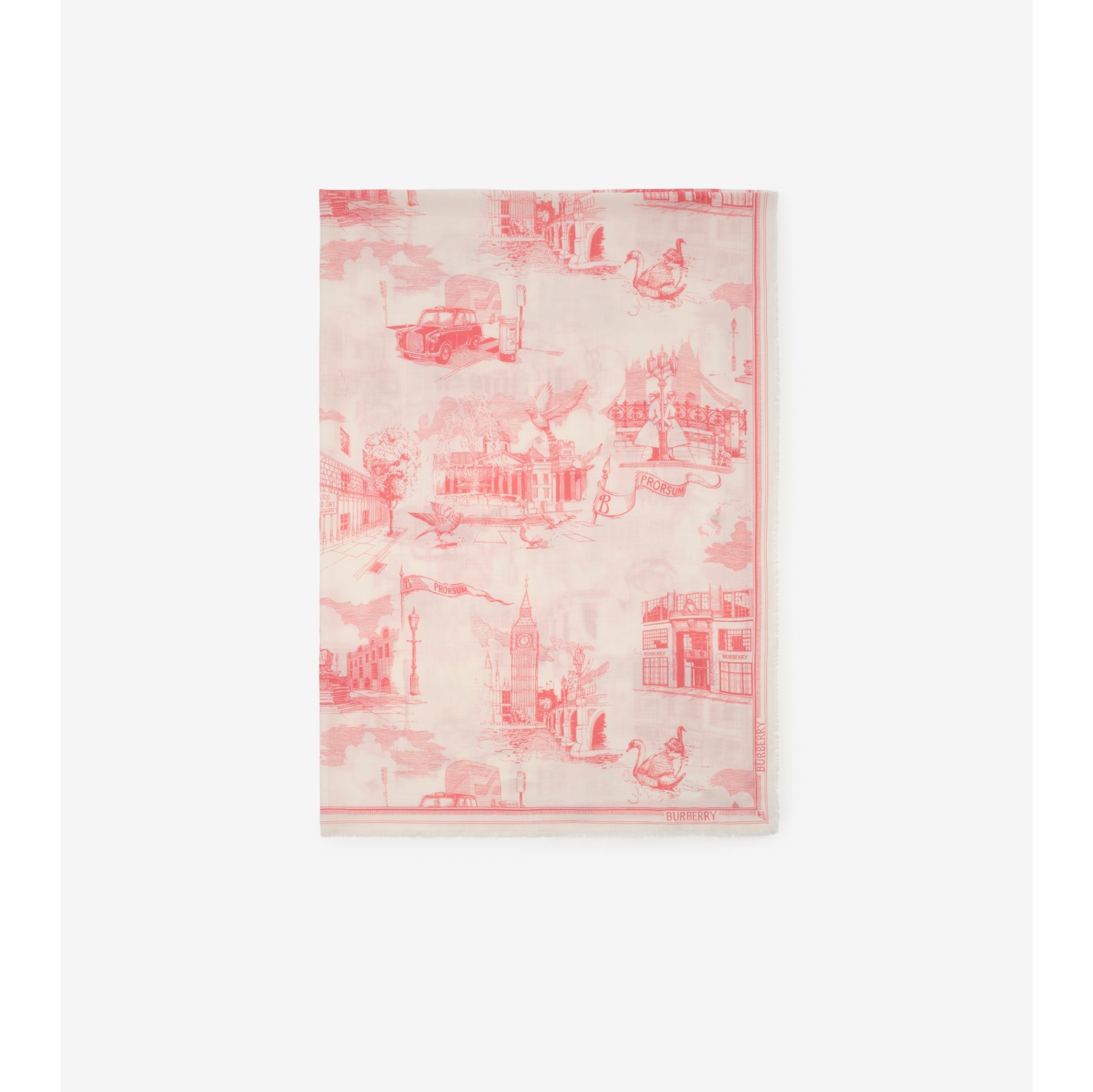 London Landmarks Wool Silk Scarf