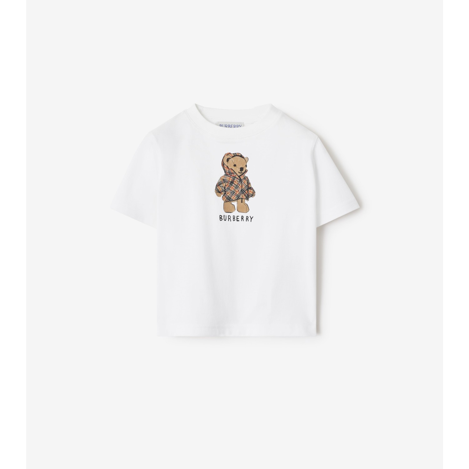 T-shirt in cotone con orsetto con piumino