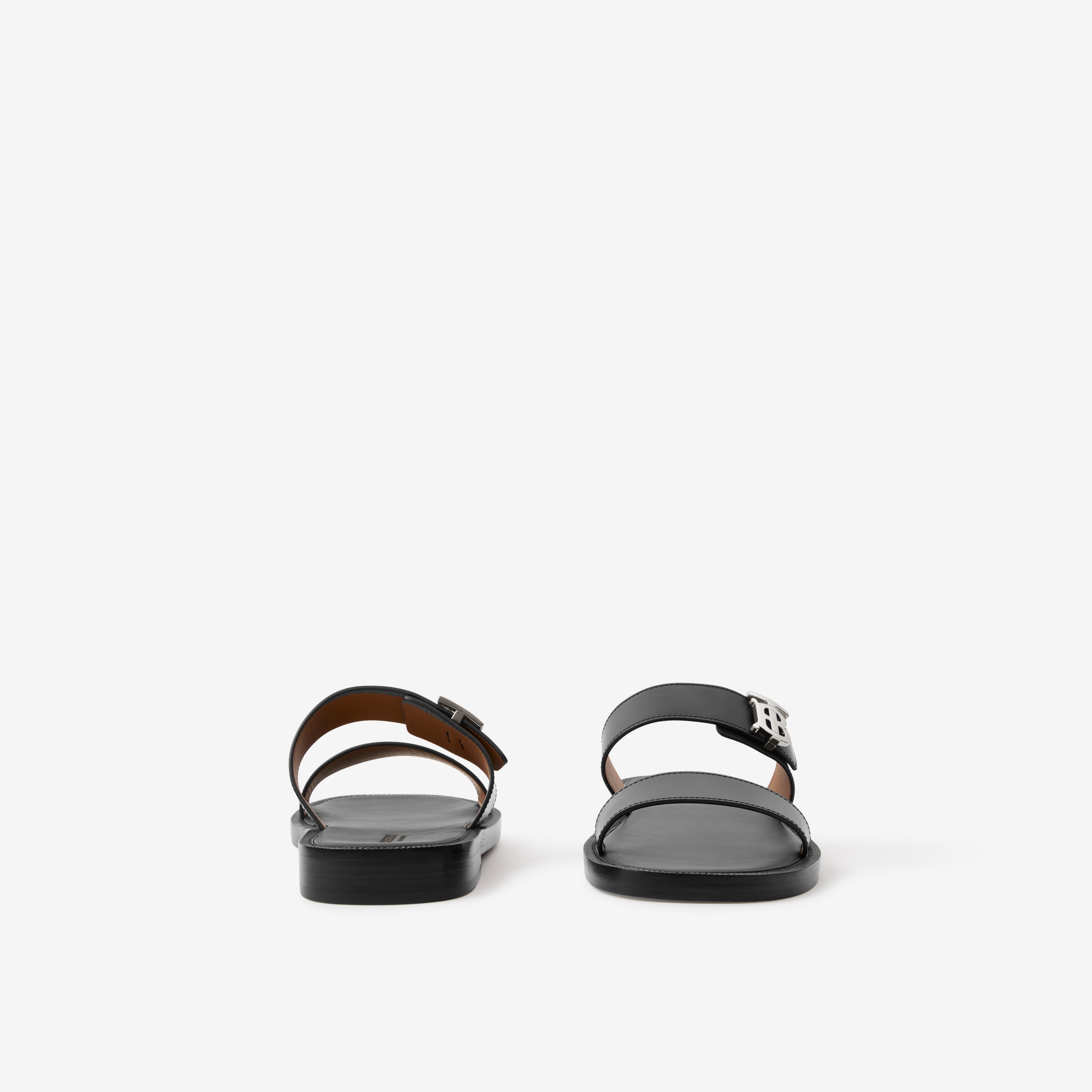 Sandales en cuir Monogram (Noir) - Homme | Site officiel Burberry® - 4