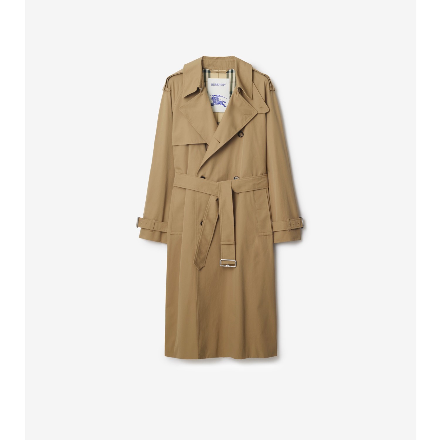 Long Gabardine Trench Coat