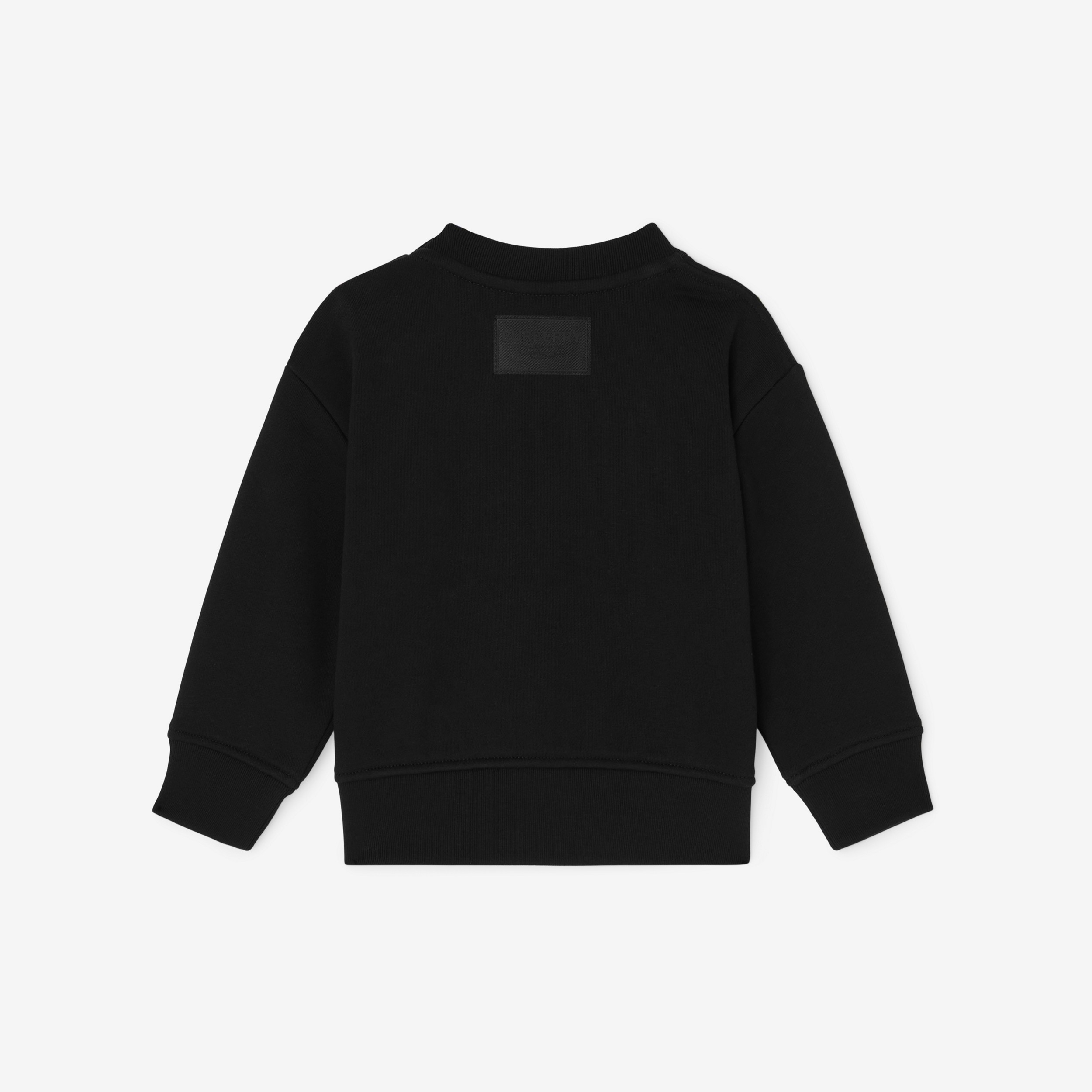Thomas Bear Motif Cotton Sweatshirt in Black - Children | Burberry® Official - 3