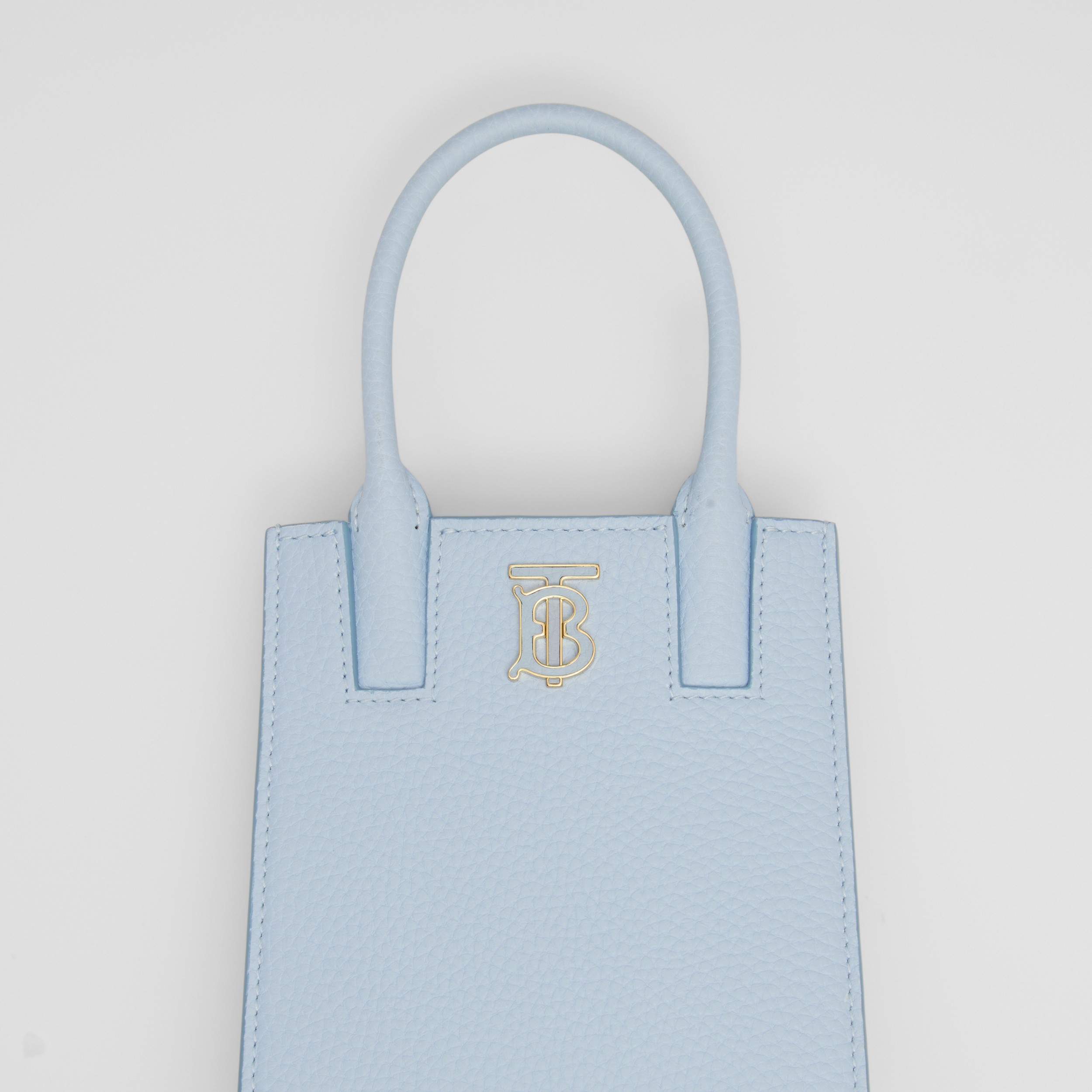 Micro Grainy Leather Frances Tote in Pale Blue - Women | Burberry® Official - 2