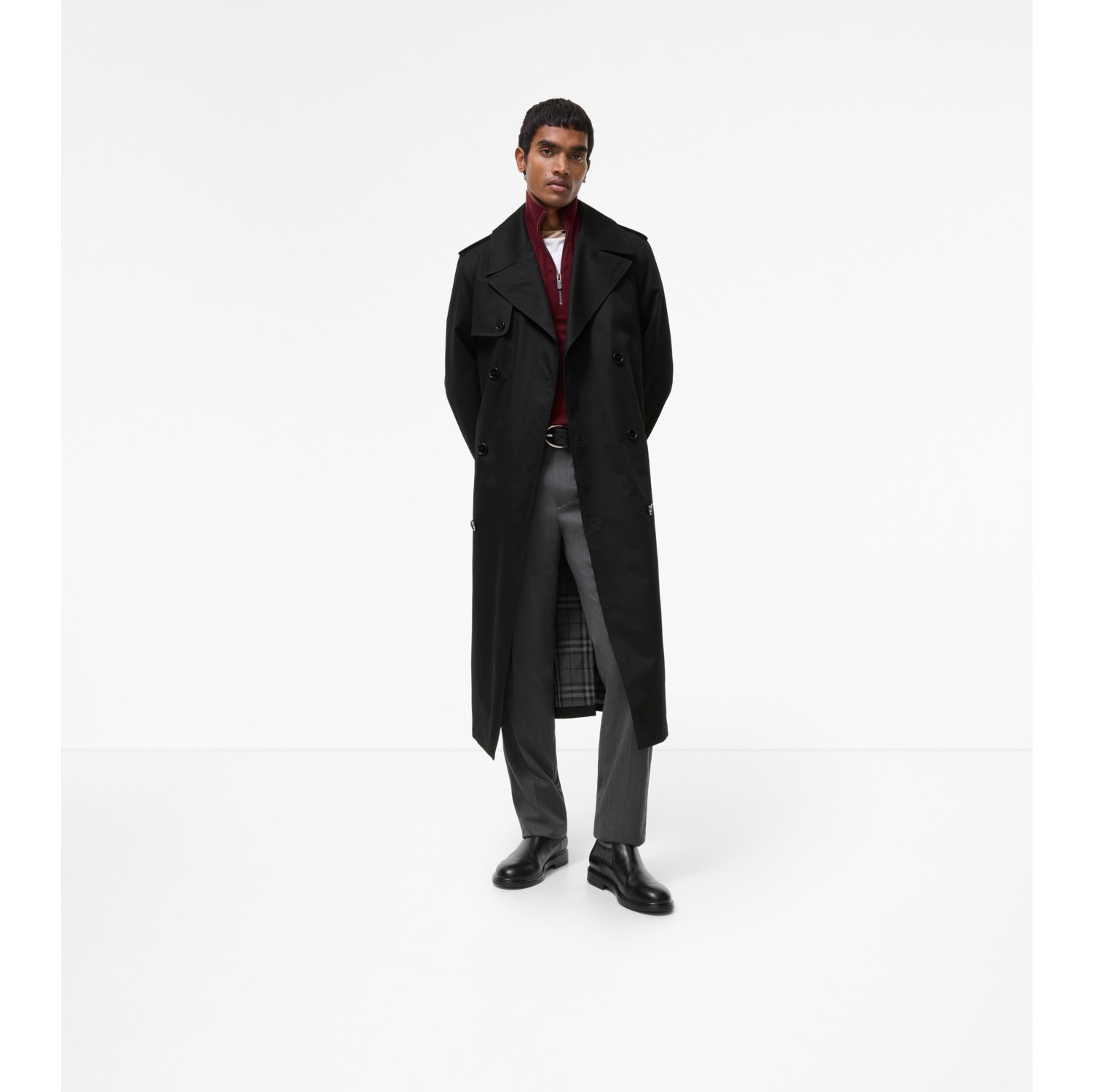 Long Gabardine Hoxton Trench Coat