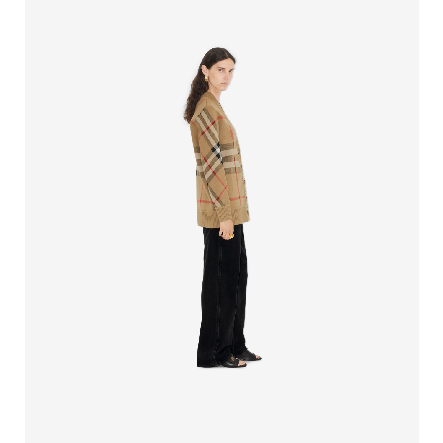 Burberry Brown Wool Cardigan