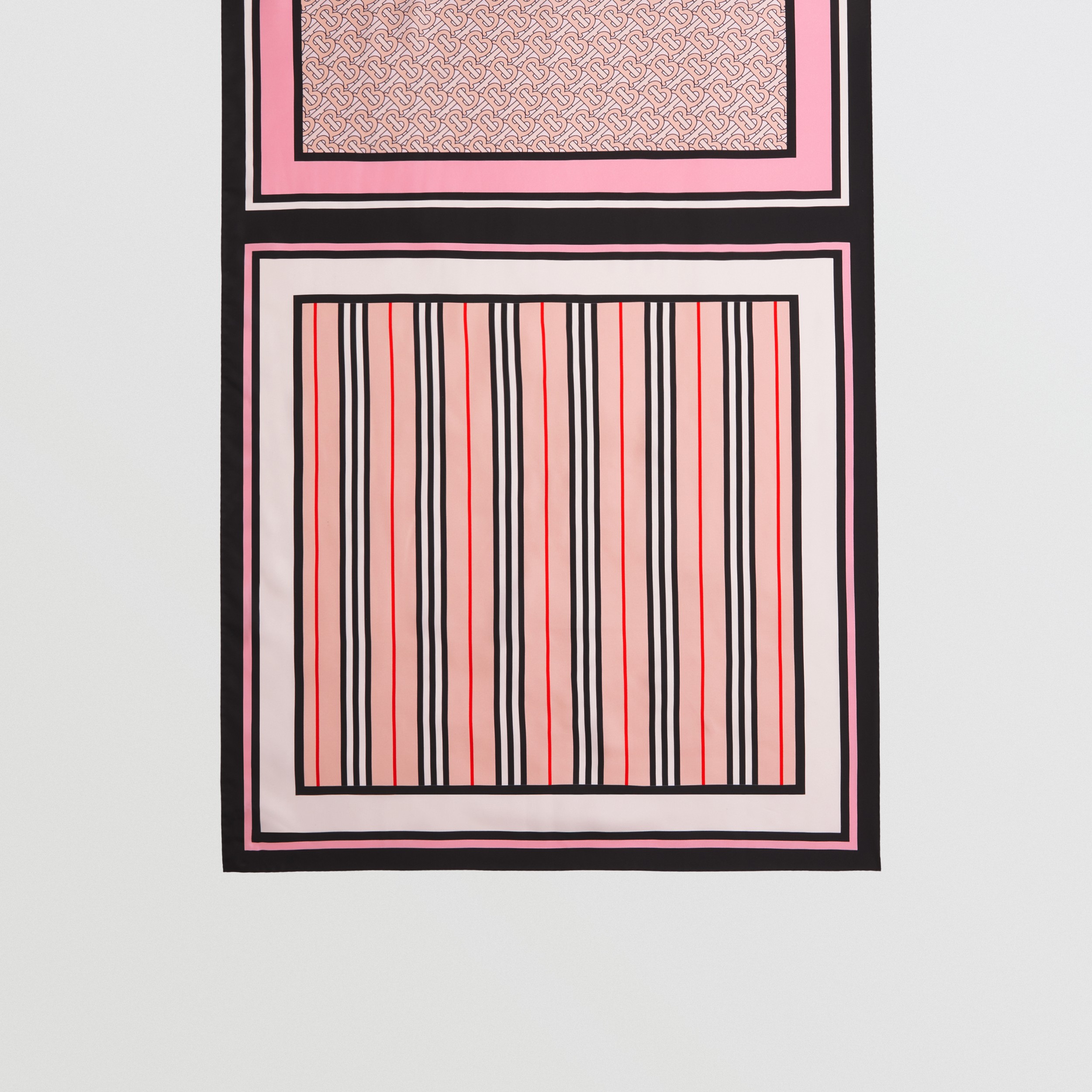 Pañuelo en seda con estampado de montaje (Sonrosado) | Burberry® oficial - 4