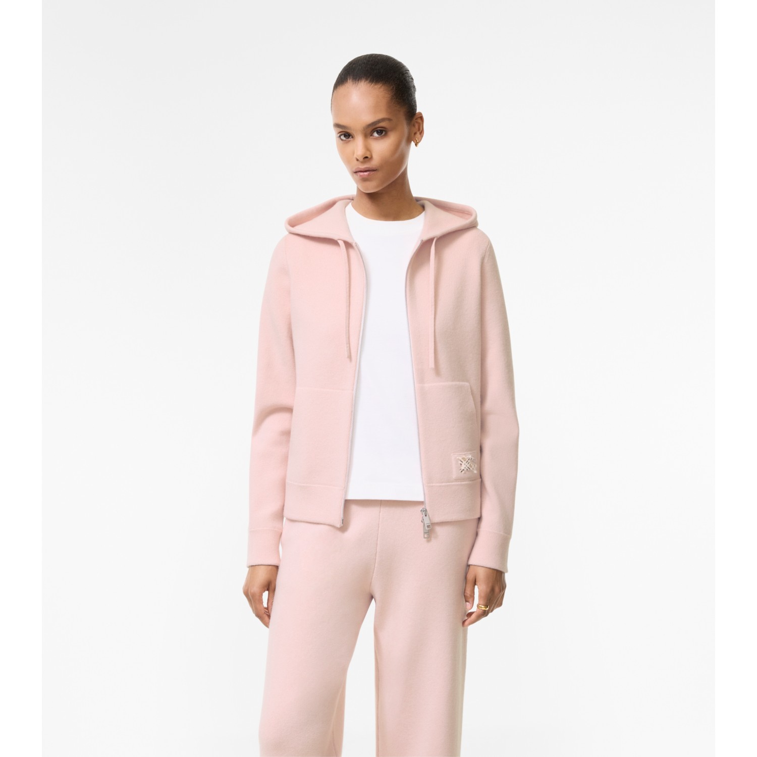 Cashmere Blend Zip Hoodie - thumbnail 2