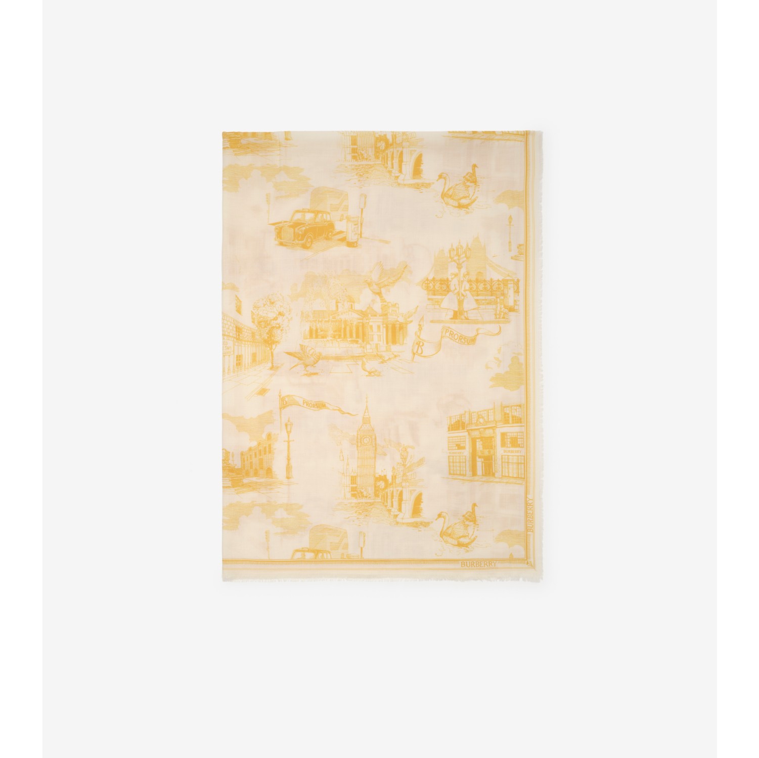 London Landmarks Wool Silk Scarf