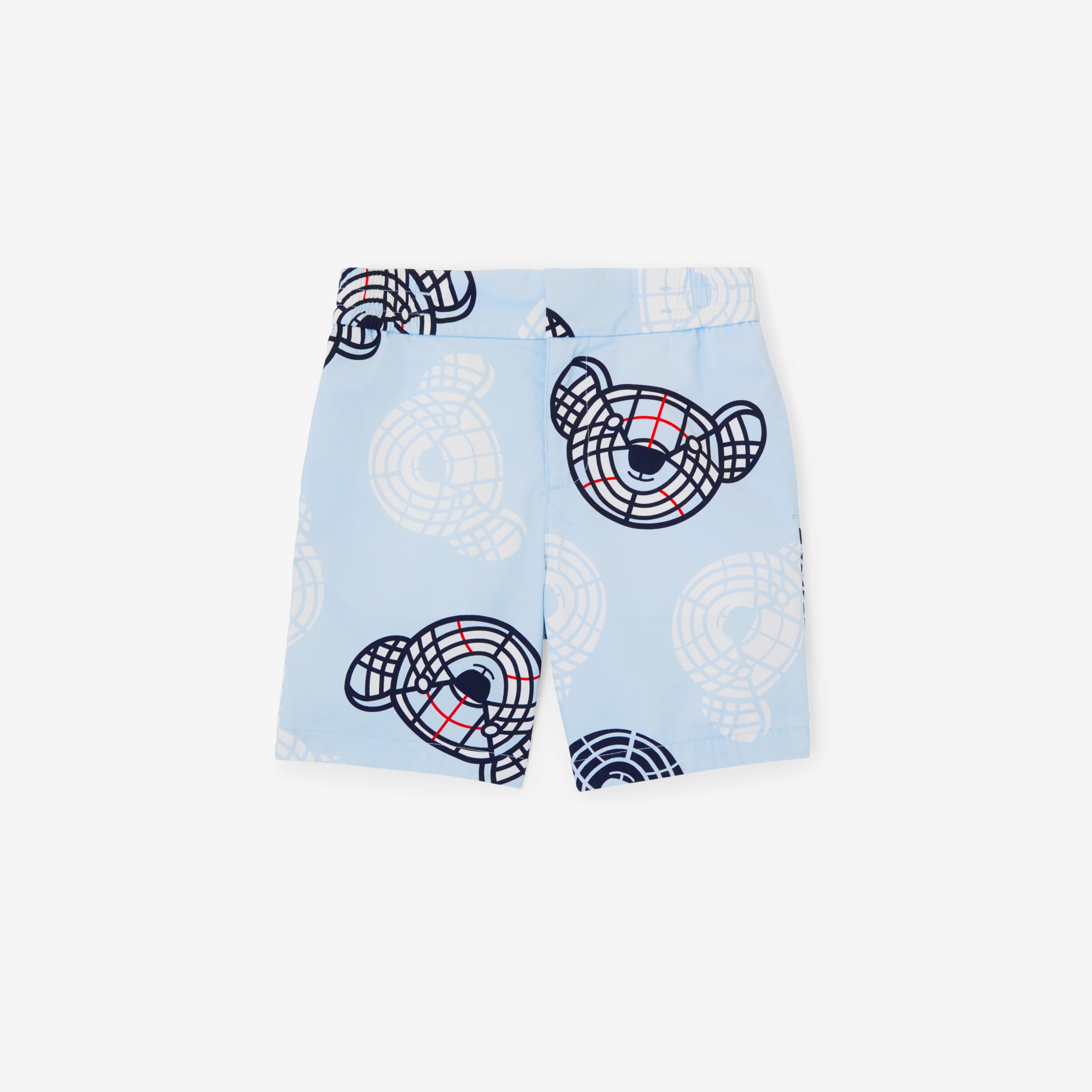 Pantalones cortos en algodón con ositos Thomas (Azul Pálido) | Burberry® oficial - 1