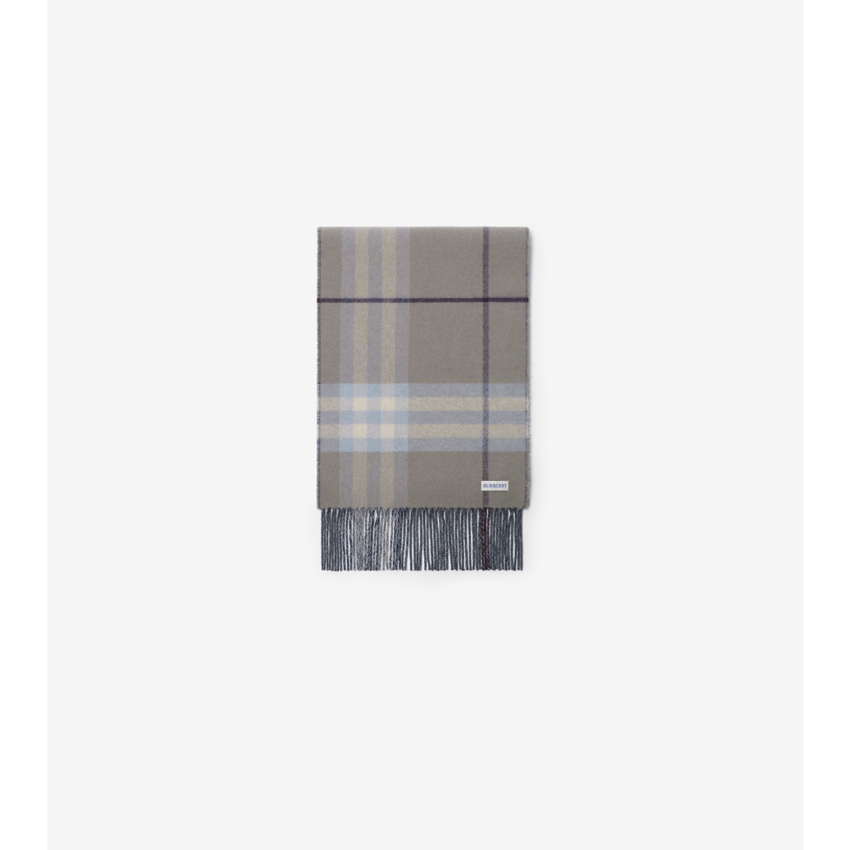  Check Contrast Cashmere Scarf