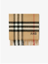 Check Cashmere Scarf in colour Archive Beige