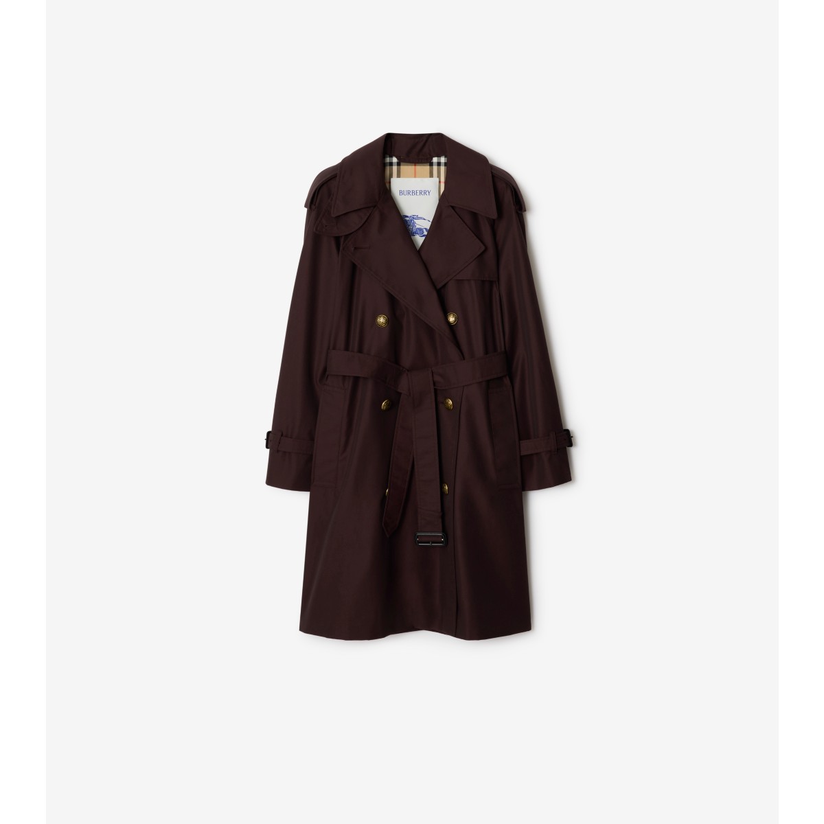  Check Mid-length Gabardine Castleford Trench Coat