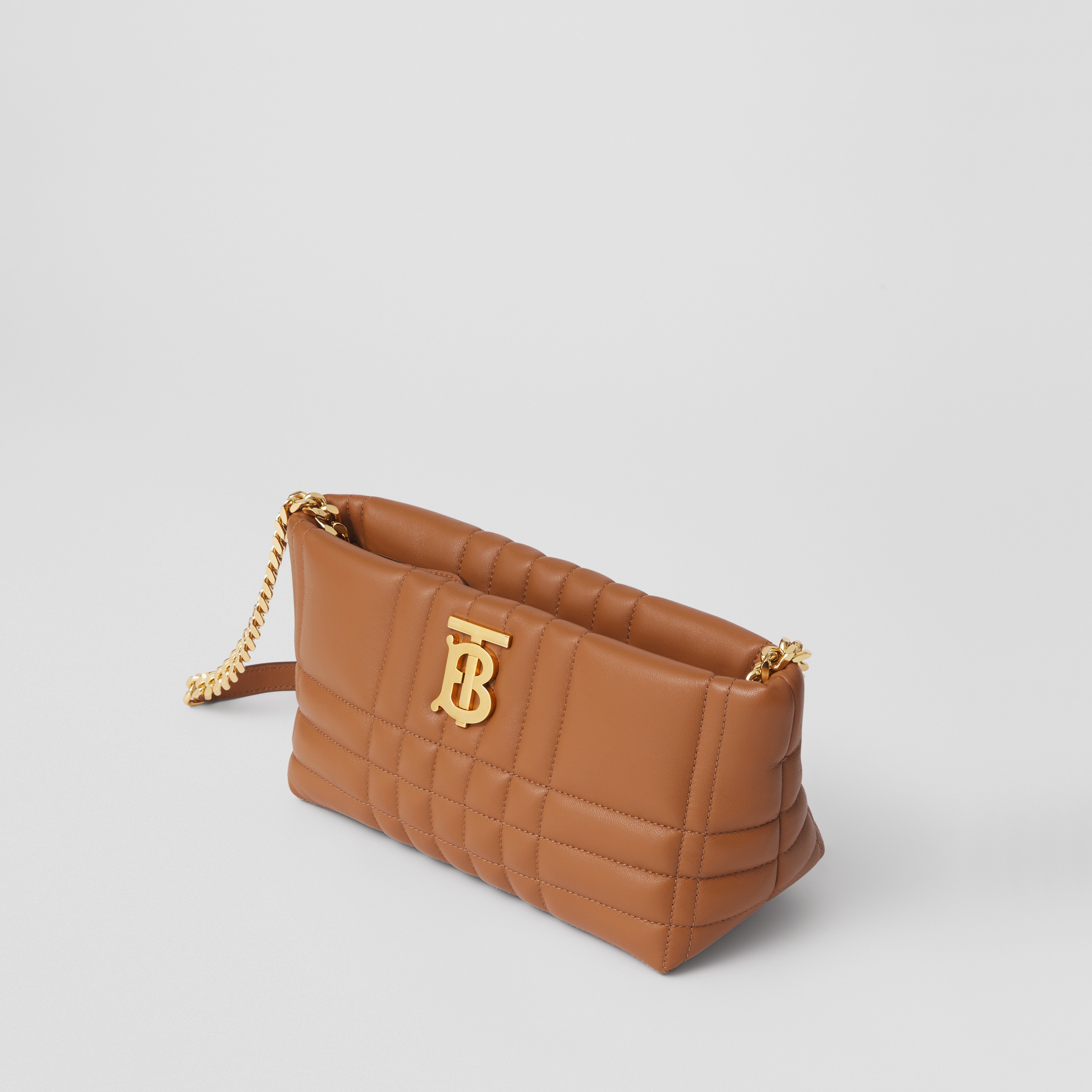 Small Quilted Lambskin Soft Lola Bag in Maple Brown - Women | Burberry® Official - 4