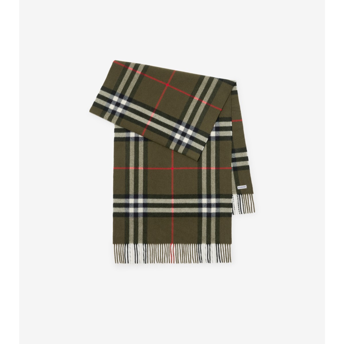 Shop Burberry Wide Check Cashmere Scarf In Loch