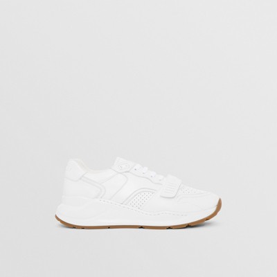 white perforated sneakers