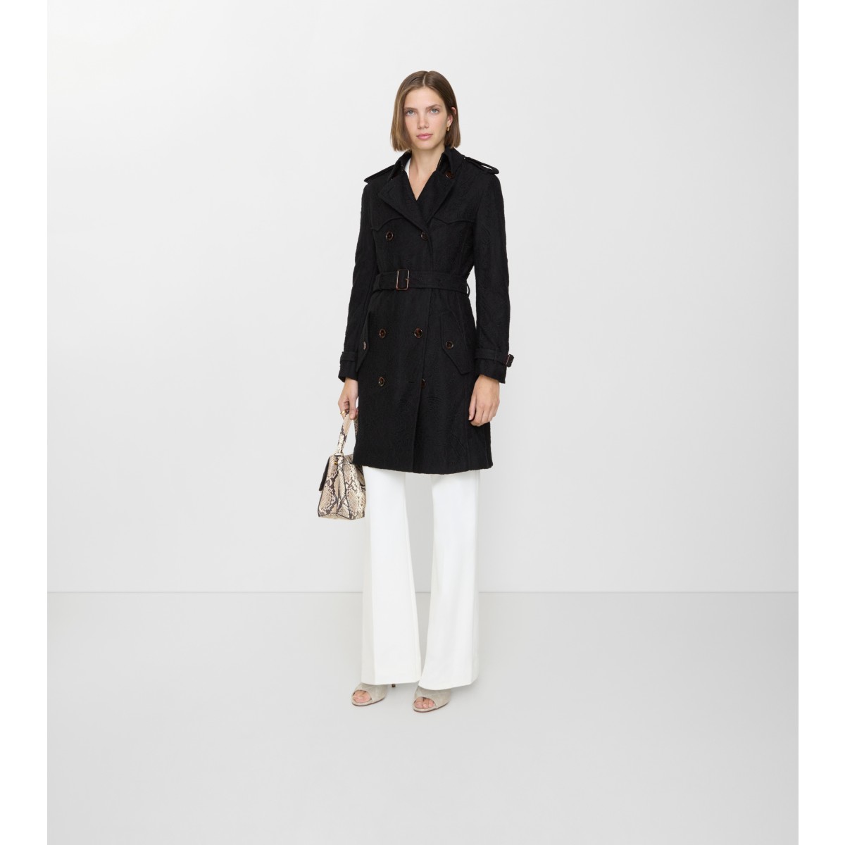  Paisley Mid-length Lace Foxfield Trench Coat