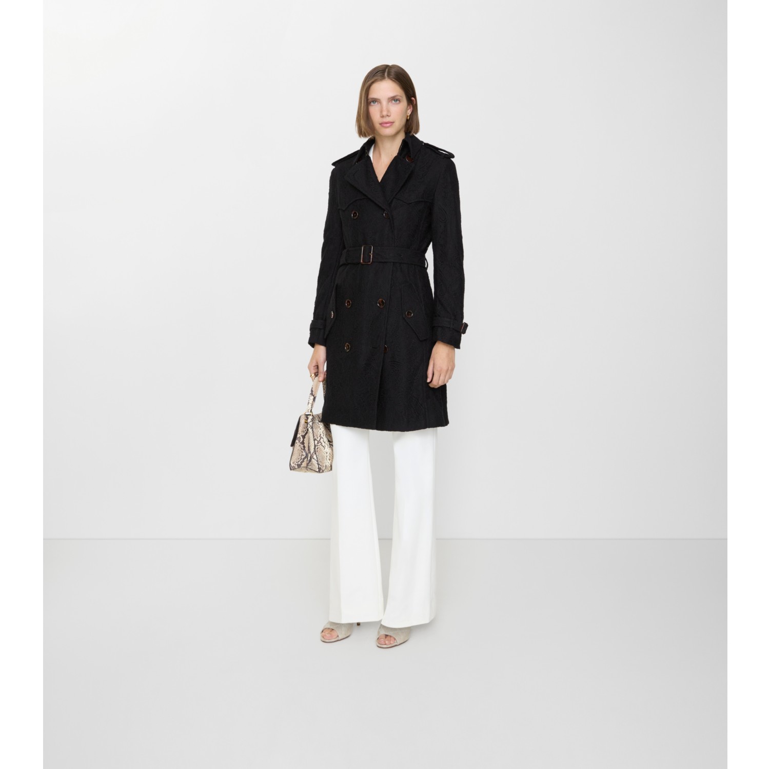 Mid-length Paisley Lace Foxfield Trench Coat