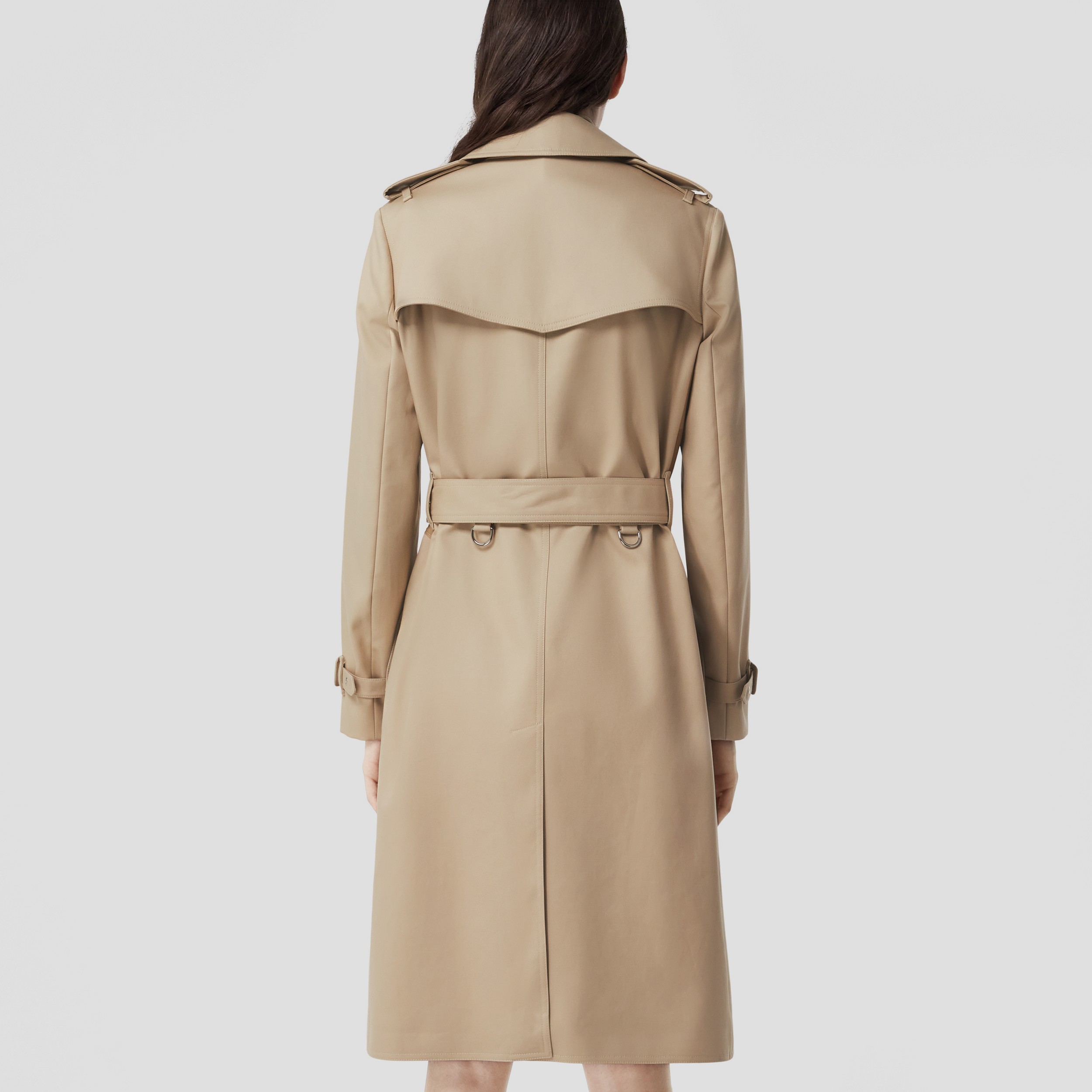 Tulle Panel Cotton Gabardine Kensington Trench Coat in Soft Fawn - Women | Burberry® Official - 3