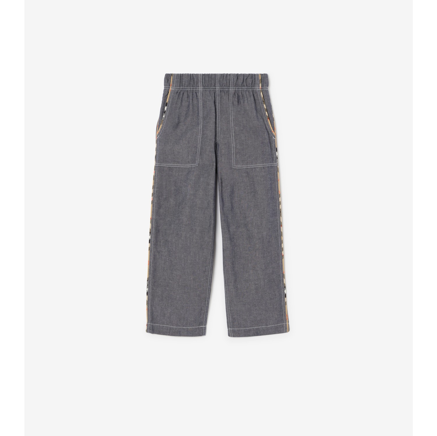 Cotton Chambray Cargo Trousers