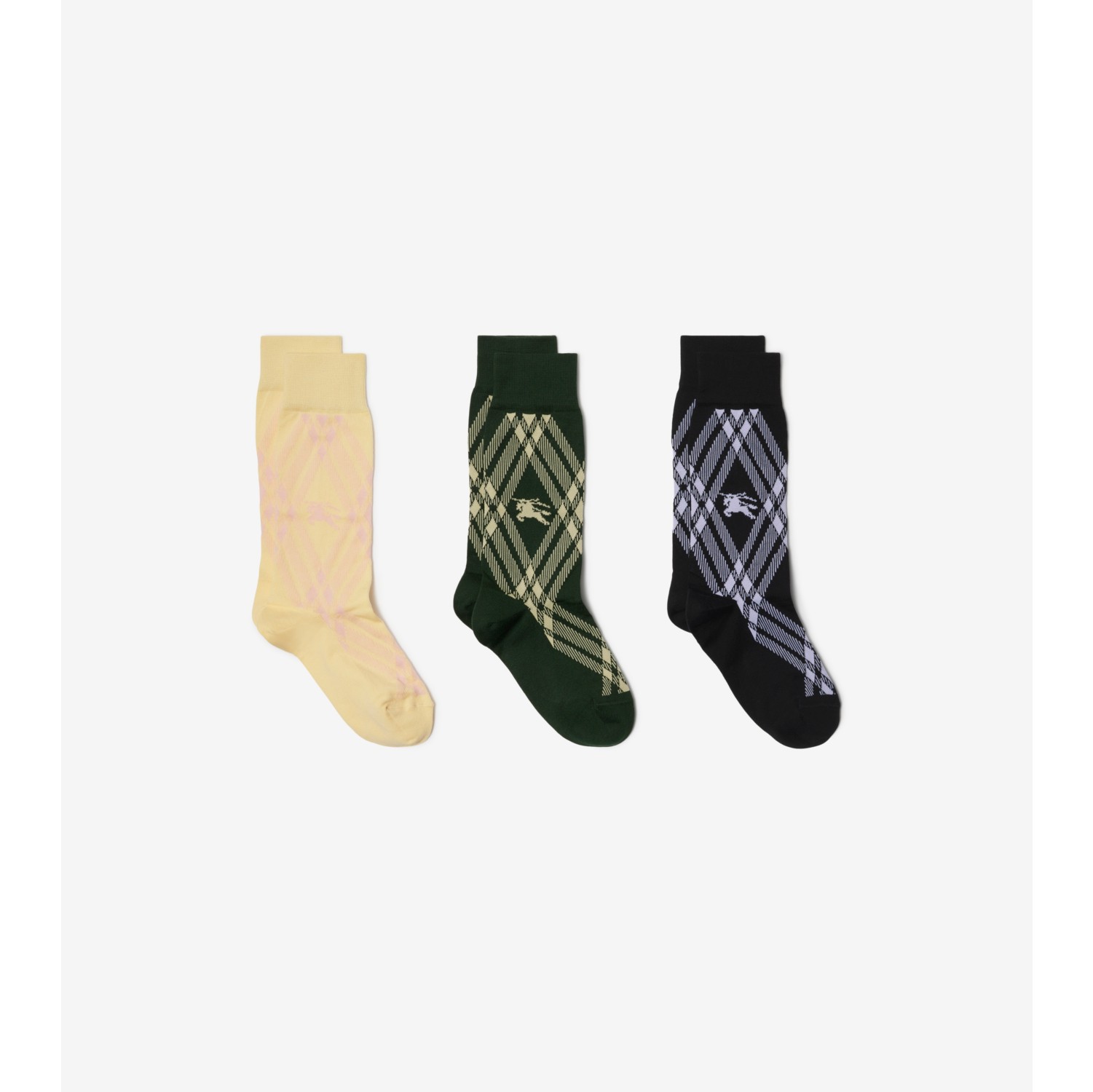 Check Cotton Blend Socks