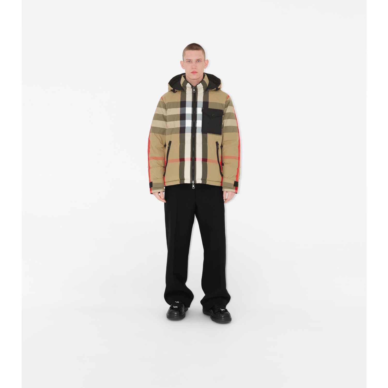 Reversible Check Puffer Jacket