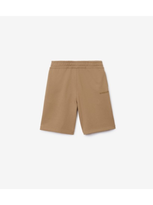 Shop Burberry Cotton Shorts In Camel