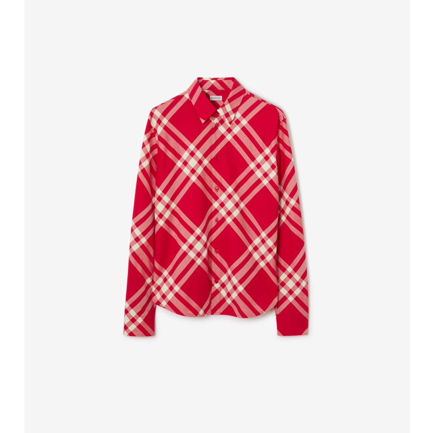 Red burberry on sale shirt men