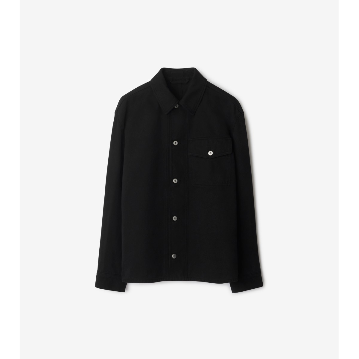 Shop Burberry Ekd Cotton Jacket In Black