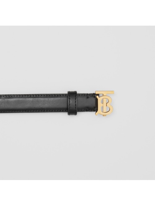 Burberry Ladies Black / Light Gold Monogram Buckled Belt, Size Small  8023439 - Jomashop