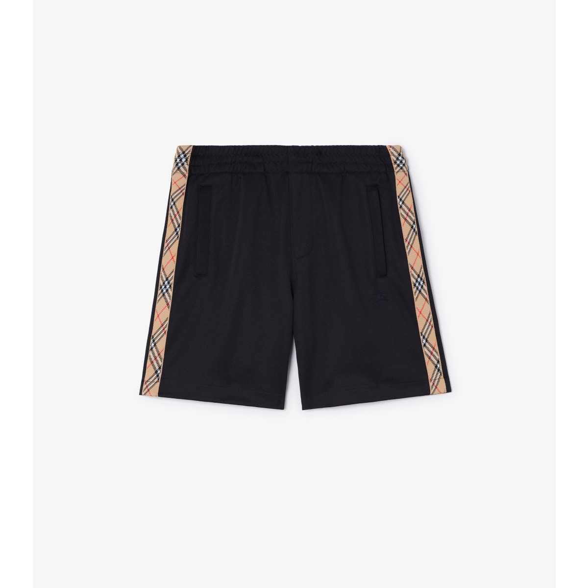  Check Trim Cotton Blend Shorts