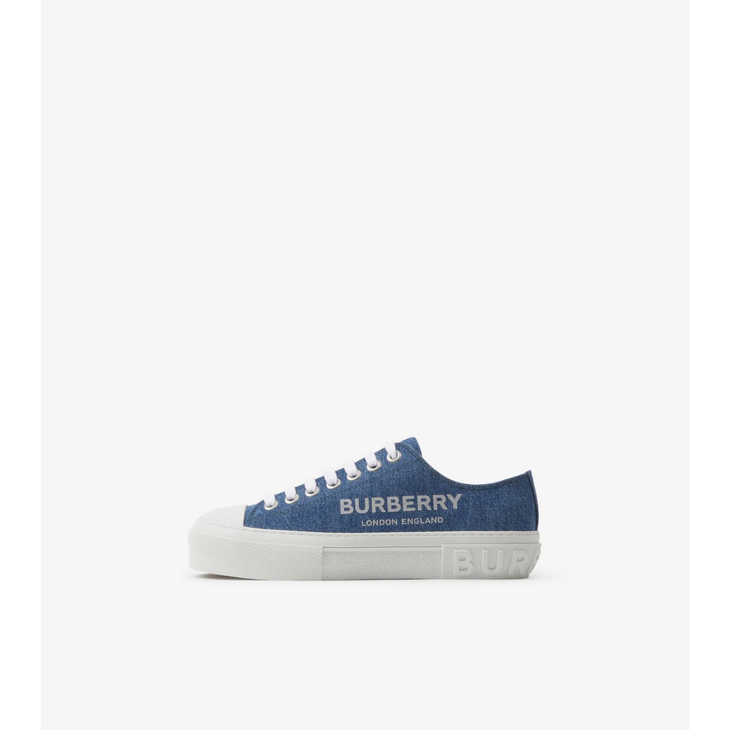 Burberry Blue Monogram Denim Sneakers for Men