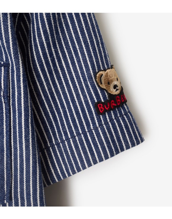 Chemise rayée en denim