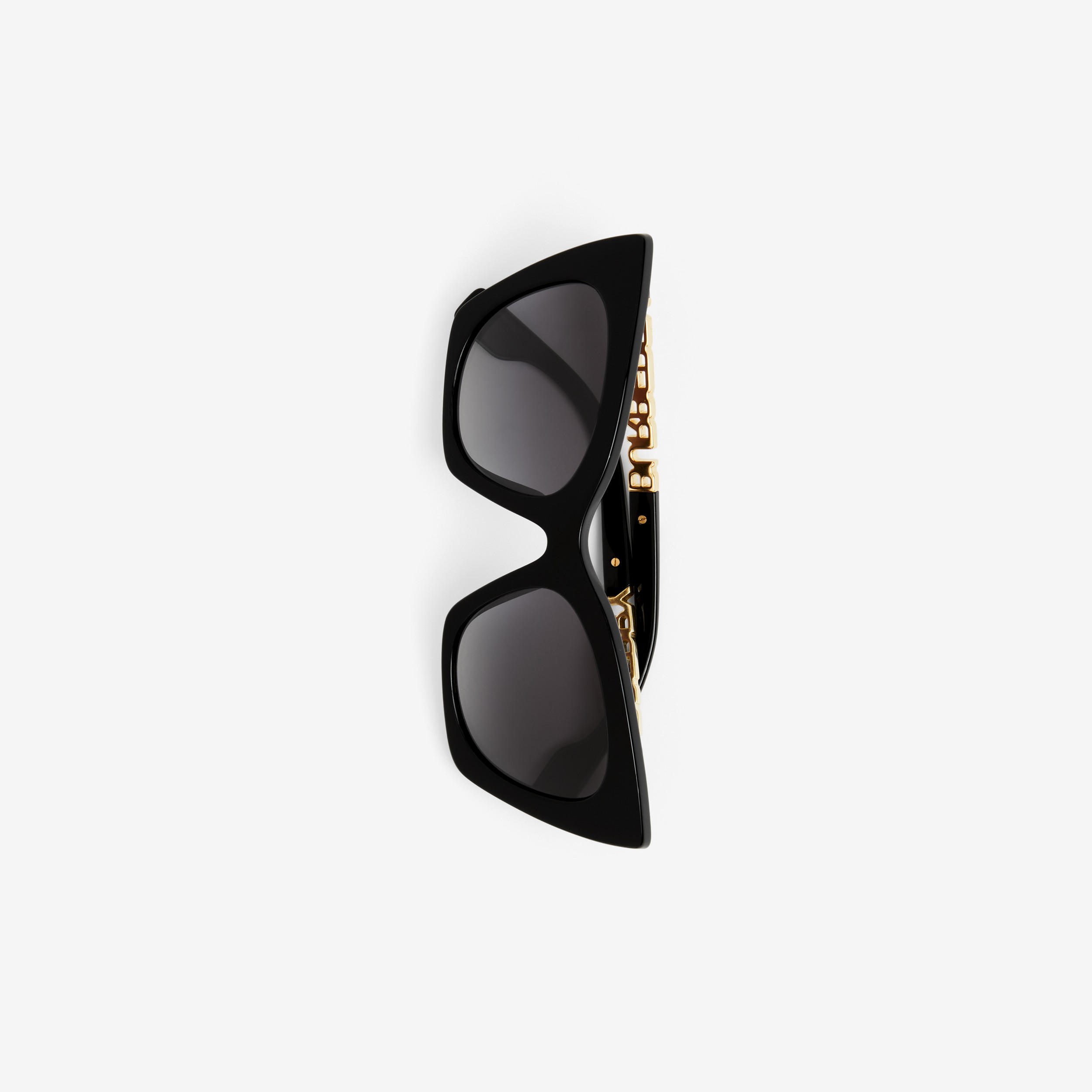 Logo Detail Cat-eye Frame Sunglasses in Black - Women | Burberry® Official - 2