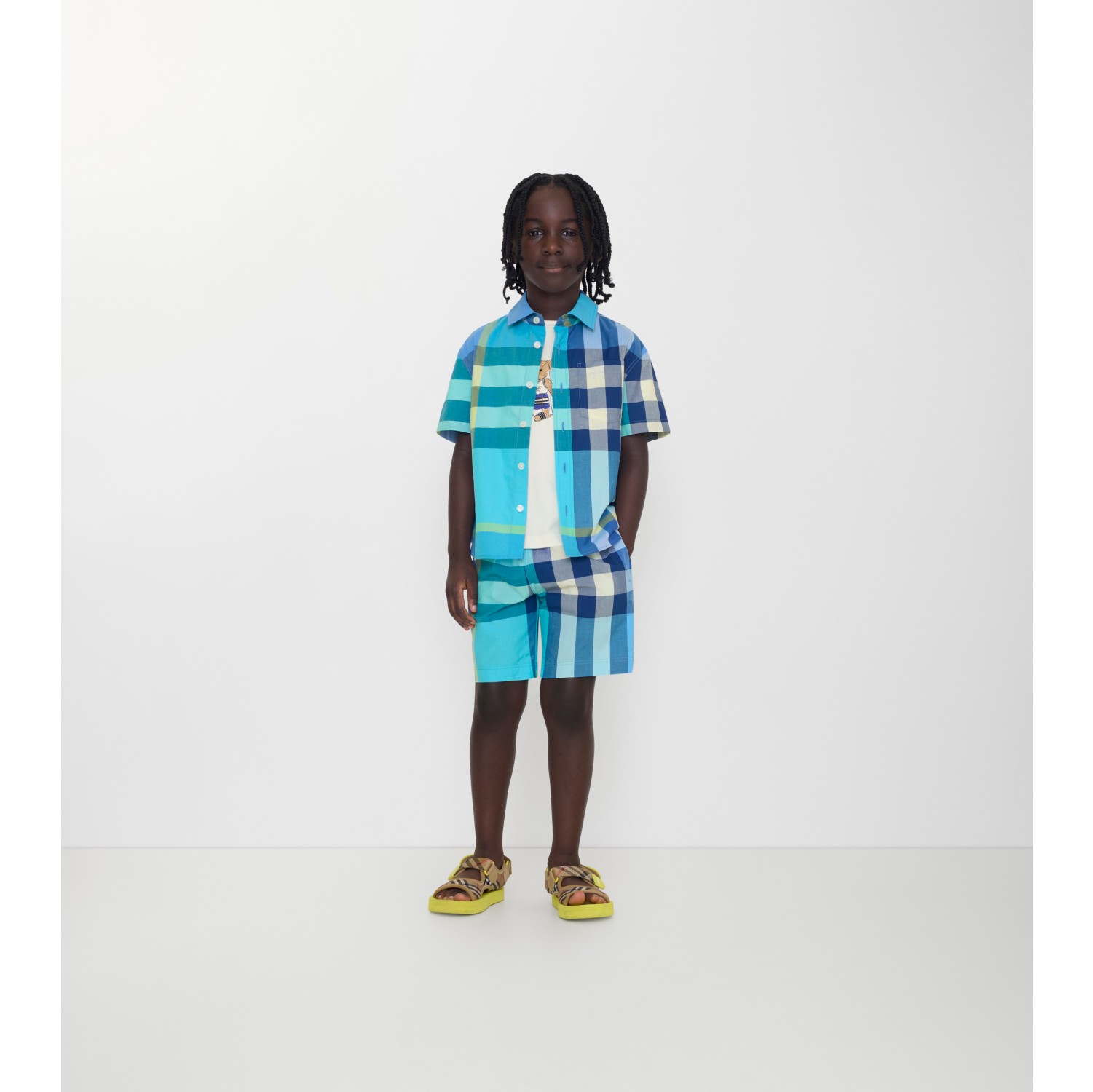 Check Cotton Shorts