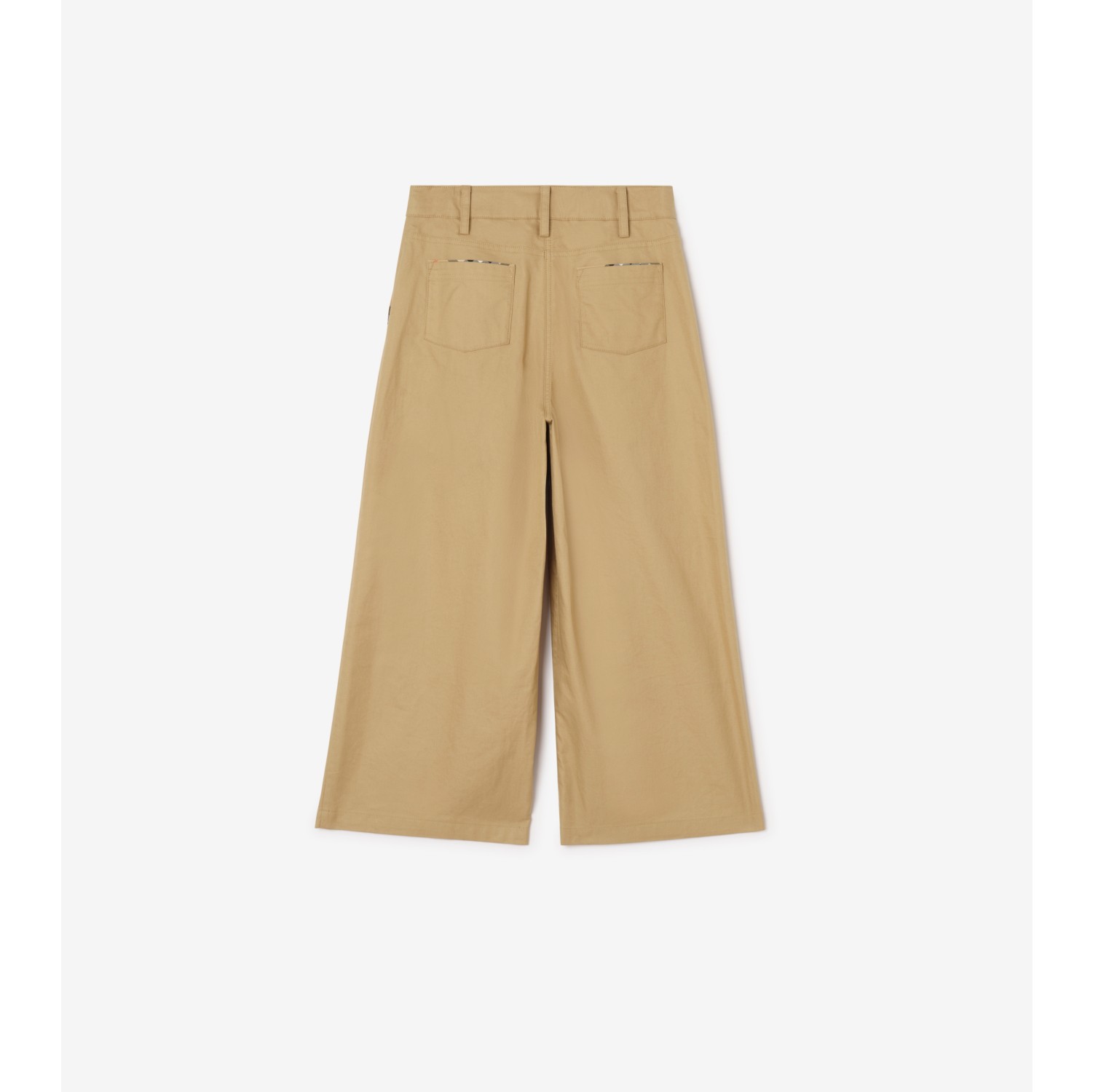 Pantaloni in cotone con finiture Check
