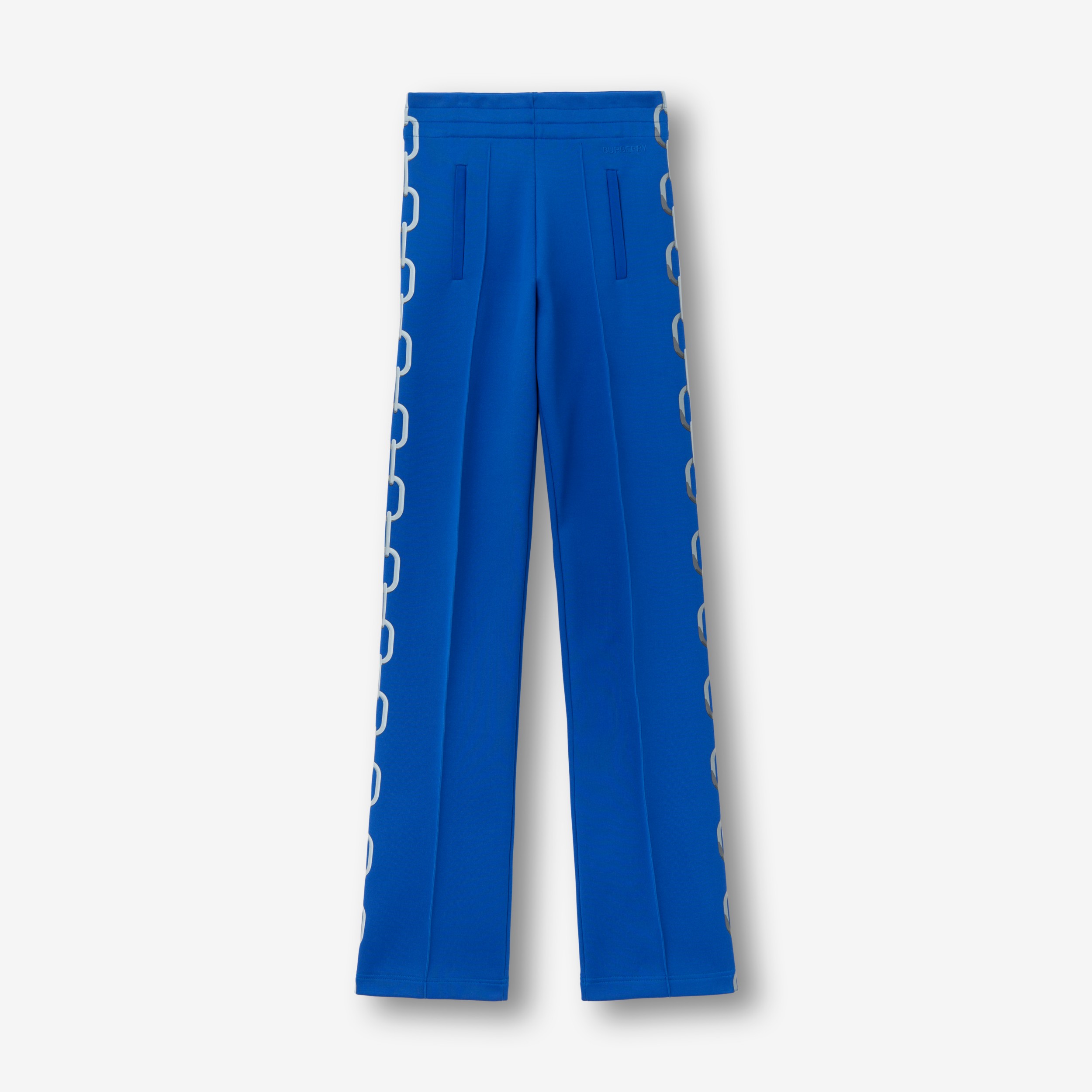 Pantalones de jogging en mezcla de viscosa con estampado de cadenas (Azul  Cobalto Original) - Mujer | Burberry® oficial