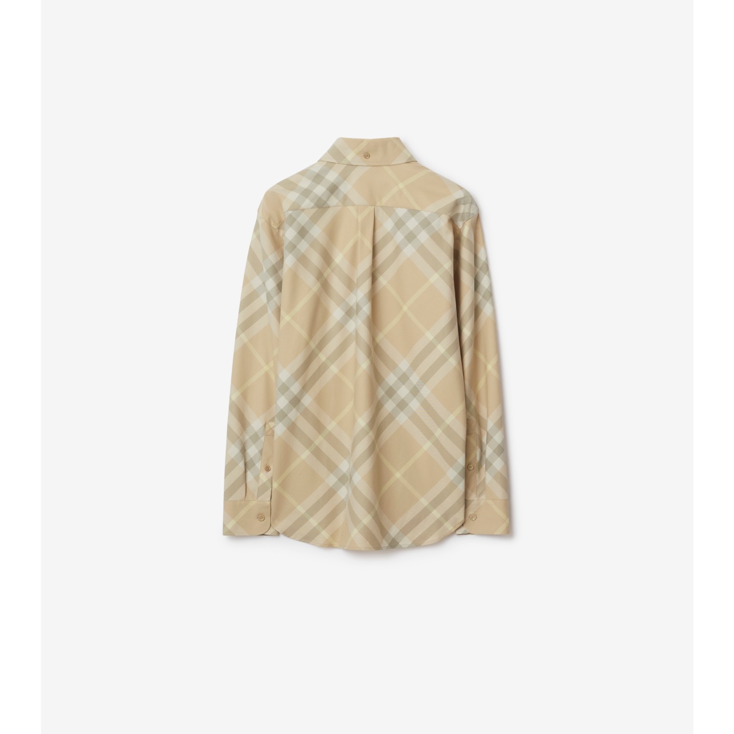 Check Cotton Shirt in Flax - Women | Burberry® Official