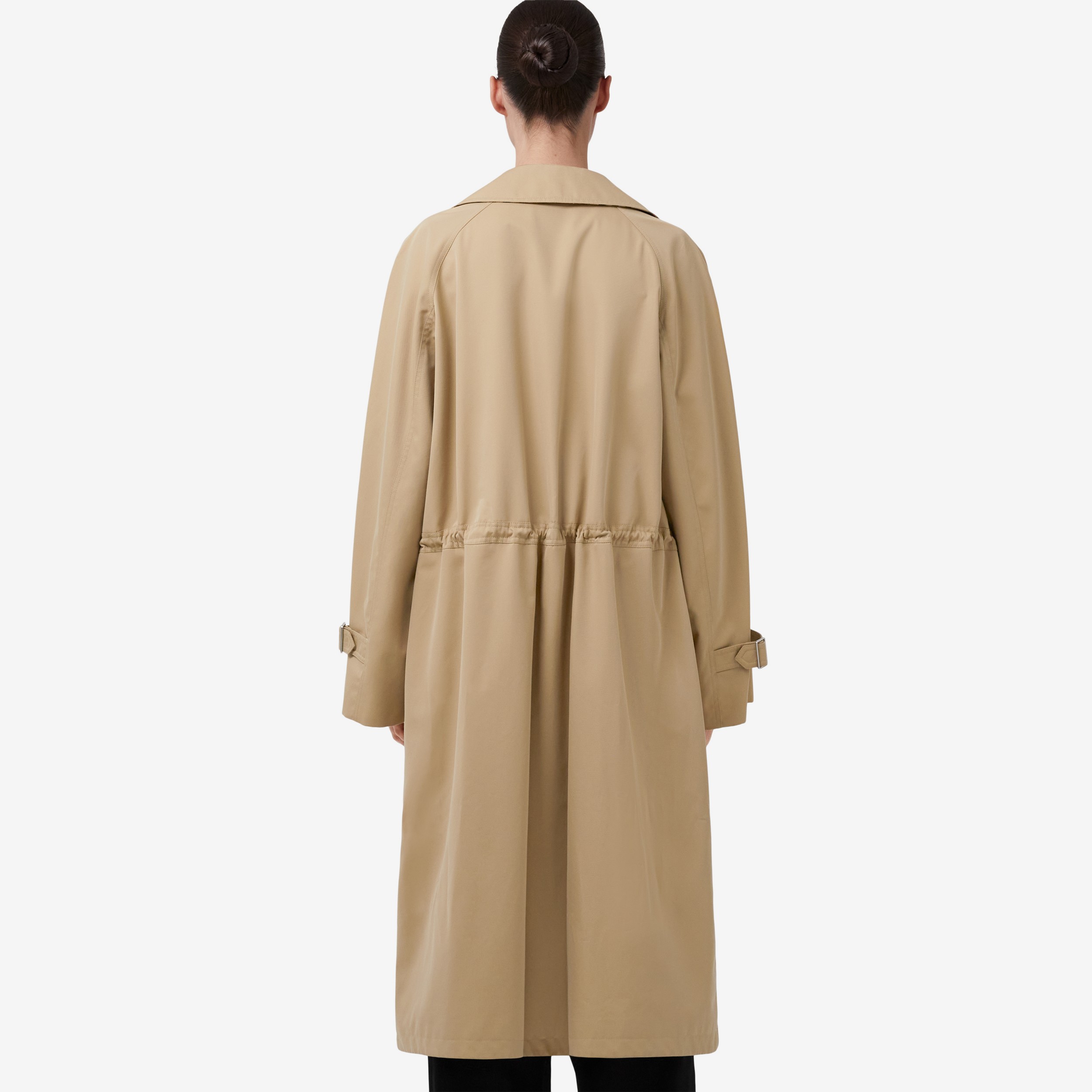 Car coat de gabardine de algodão com detalhe de cordão de ajuste (Mel) - Mulheres | Burberry® oficial - 3
