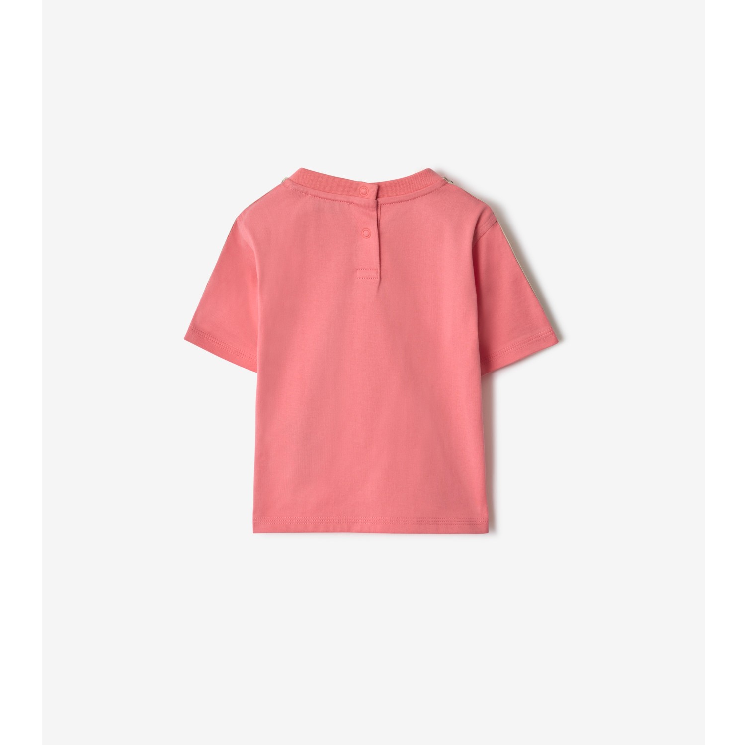 Check Trim Cotton T-shirt