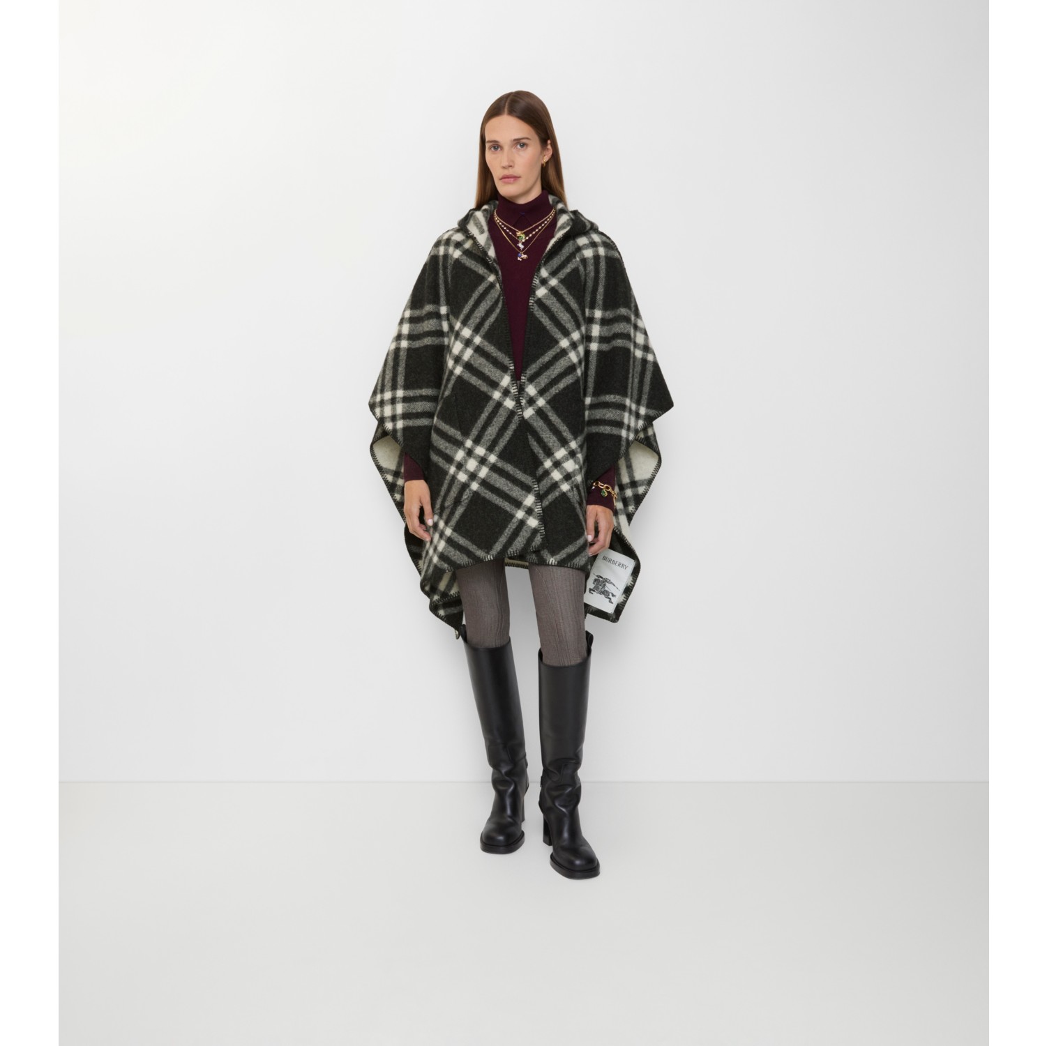 Capa dupla face de lã xadrez