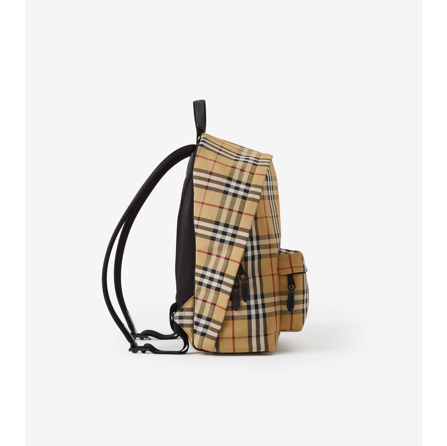 Check Backpack in Archive beige Men Canvas Burberry Official