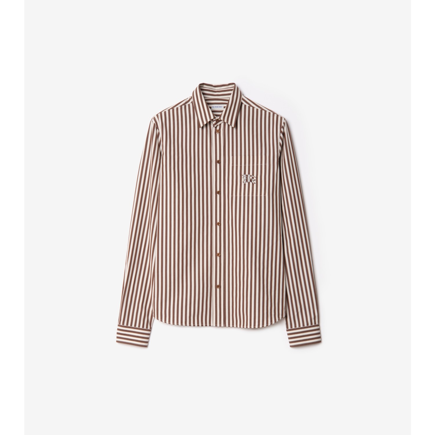 Classic Fit Striped Cotton Poplin Shirt