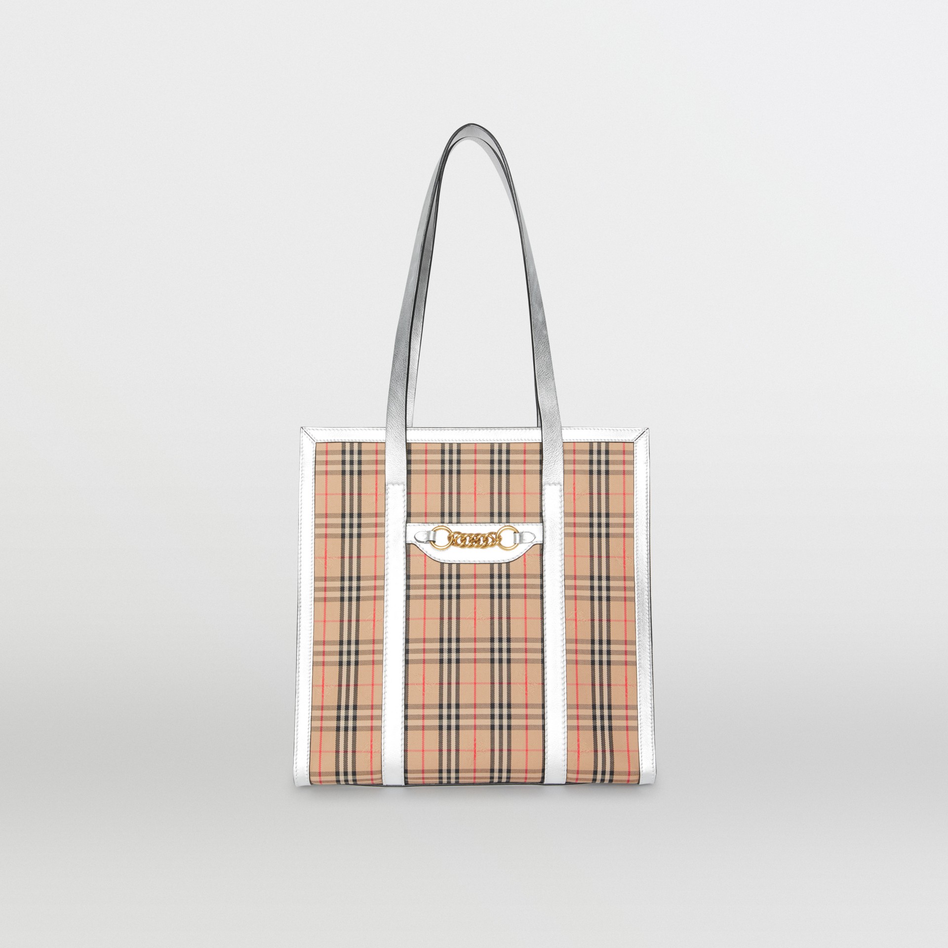 BURBERRY The Small 1983 Check Link Tote Bag