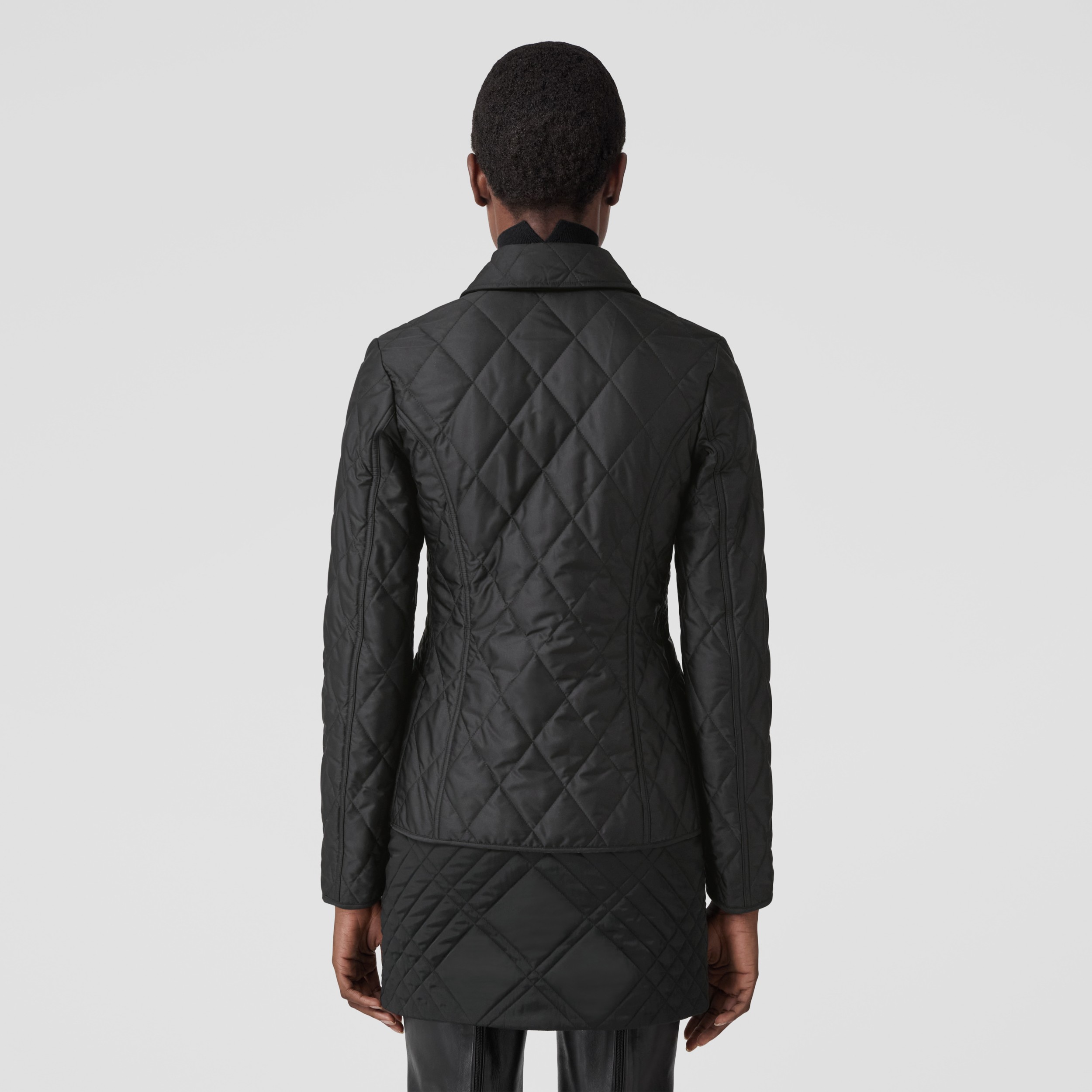 Diamond Quilted Thermoregulated Jacket in Black | Burberry® Official