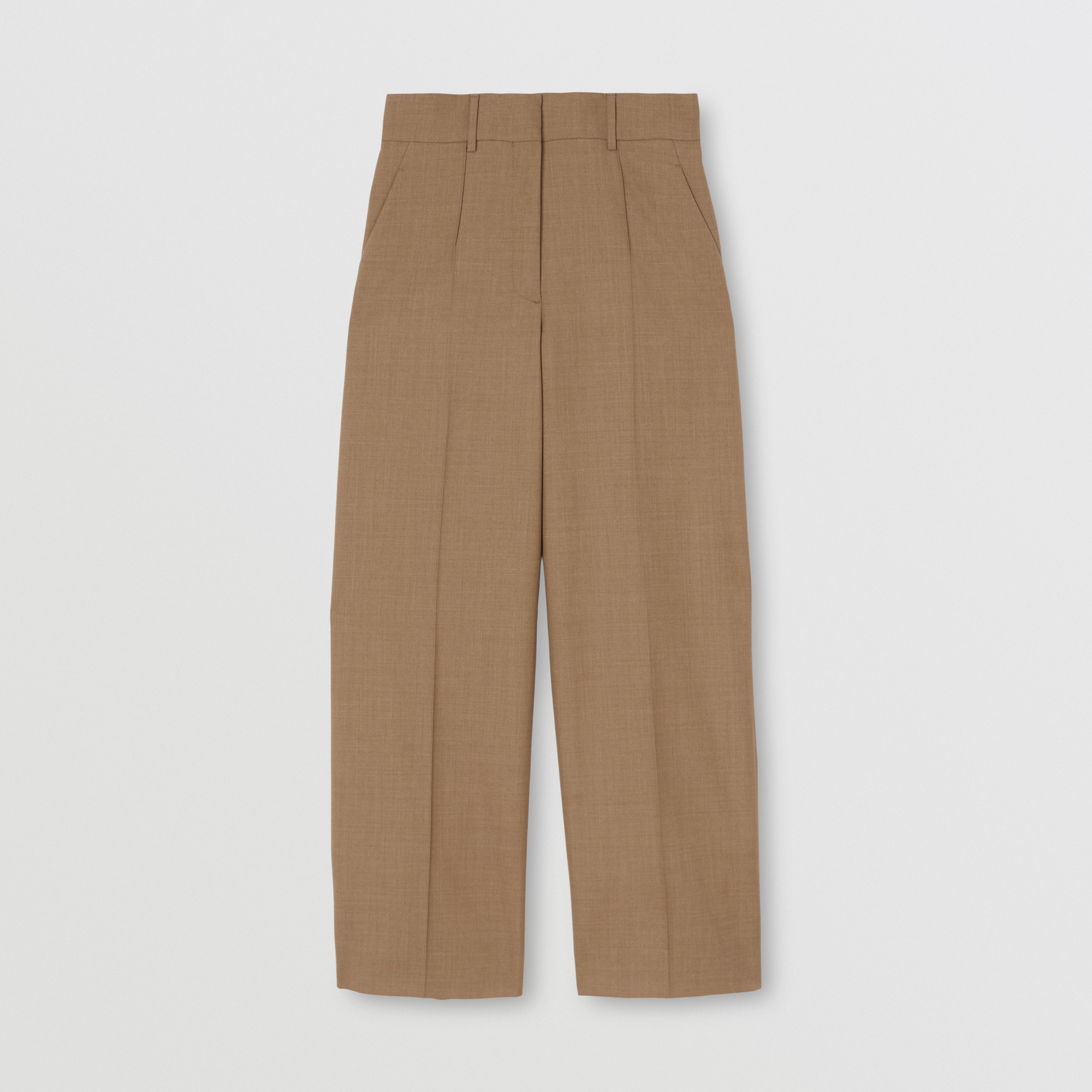 亚洲版型羊毛阔脚裤 (深灰褐色) - 女士 | Burberry® 博柏利官网 - 2