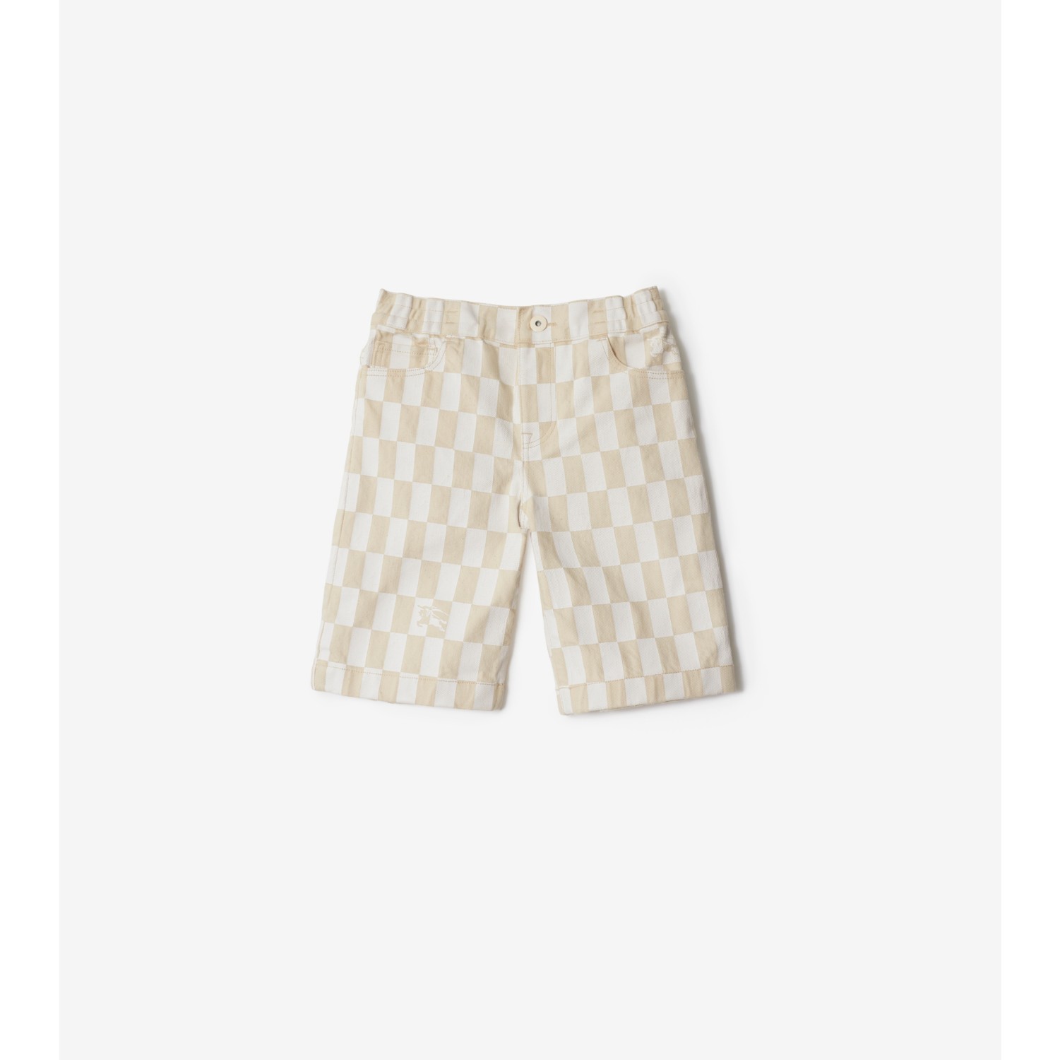 Checkerboard EKD Denim Shorts