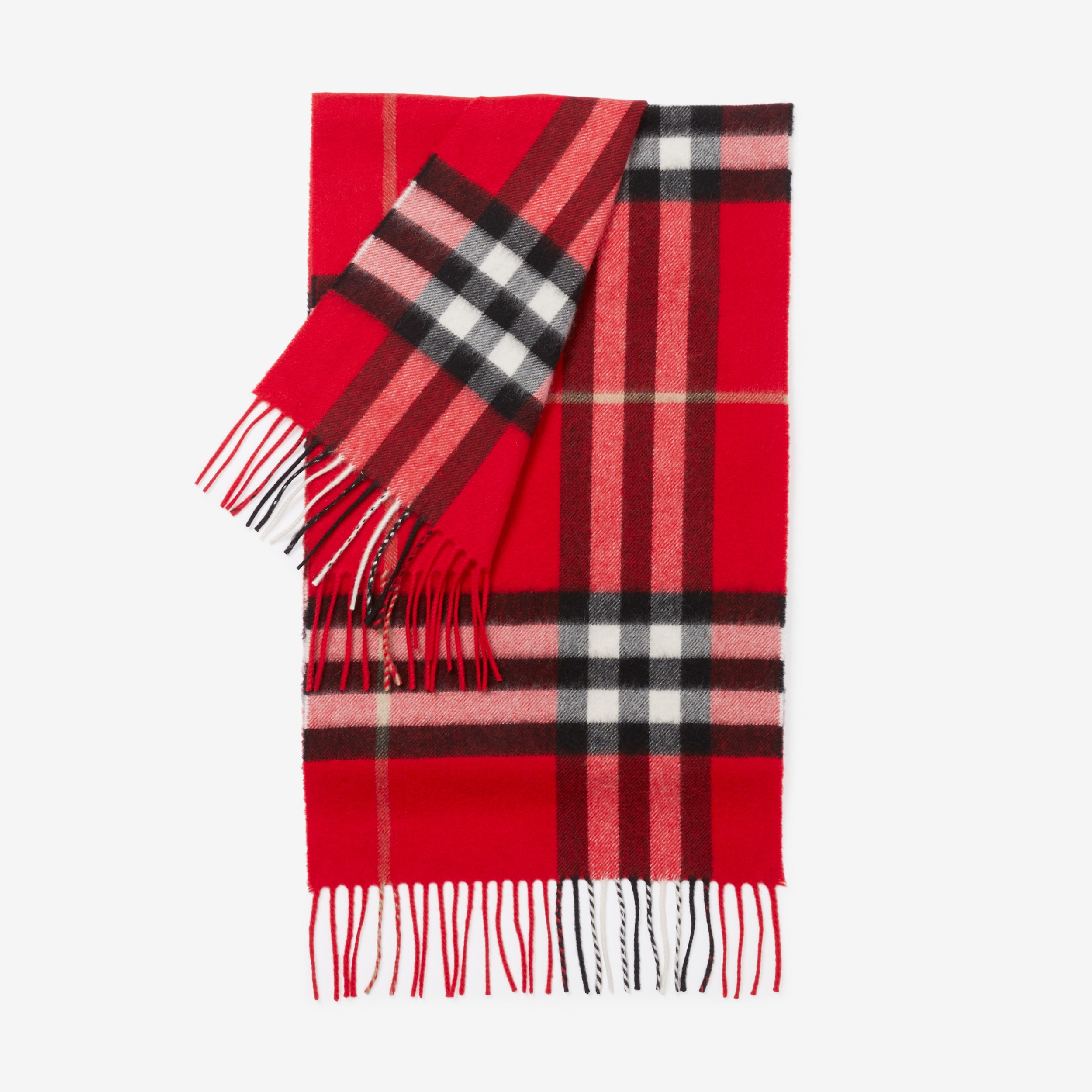 Burberry 格纹羊绒围巾 (红色) | Burberry® 博柏利官网 - 3