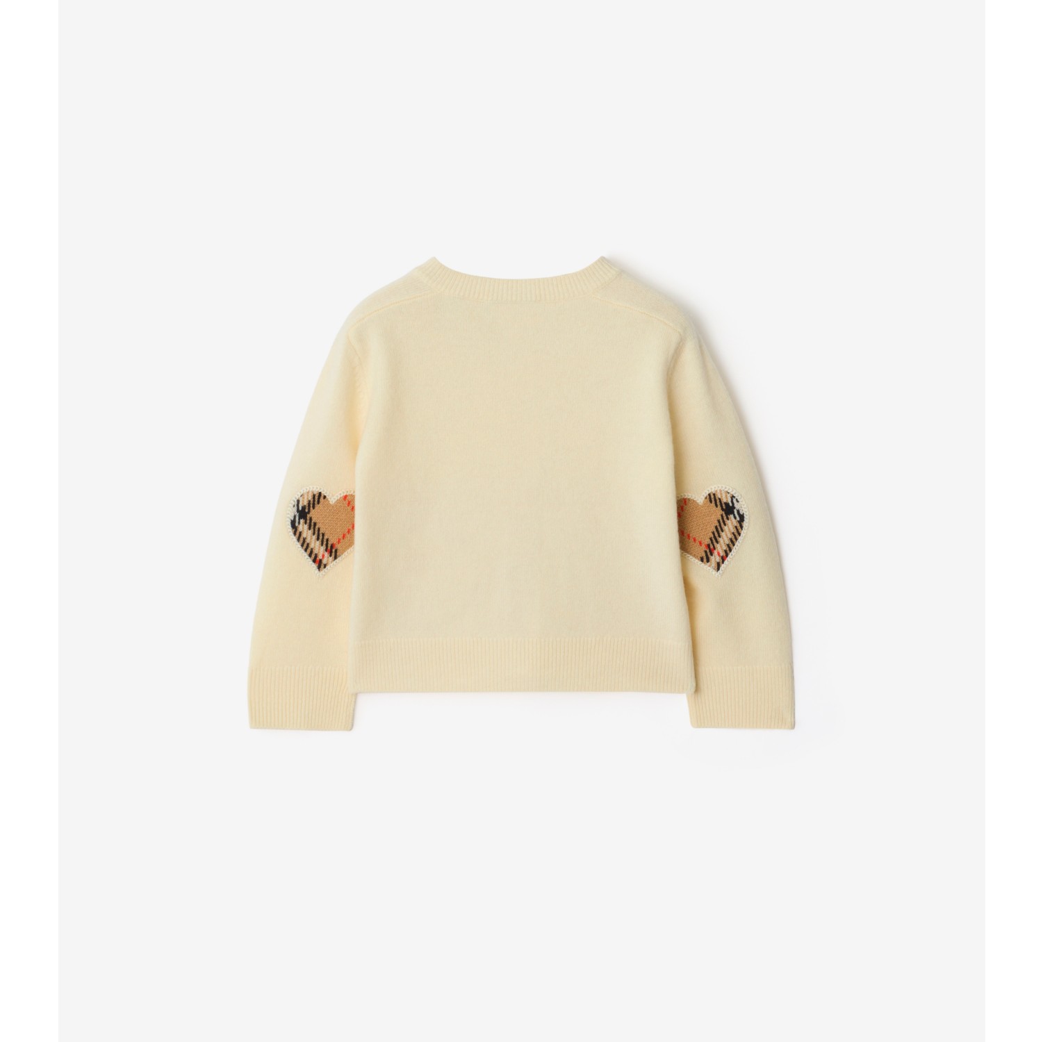 Check Patch Wool Cashmere Cardigan