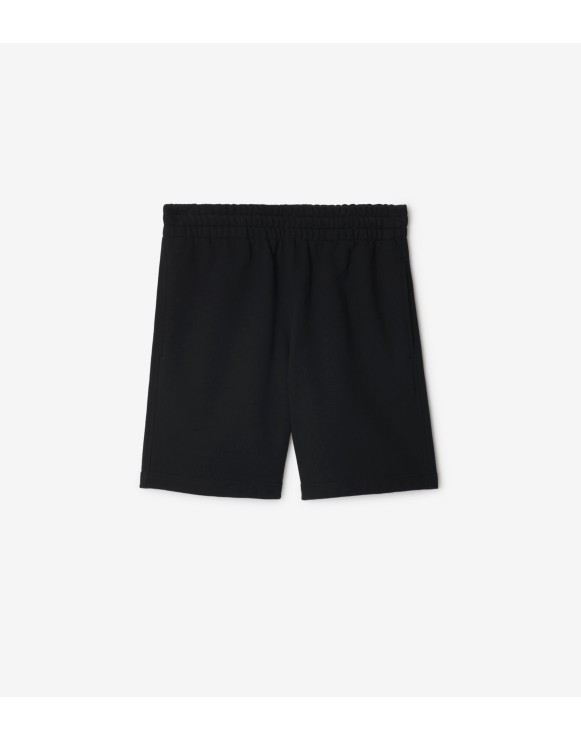 Check Label Cotton Shorts